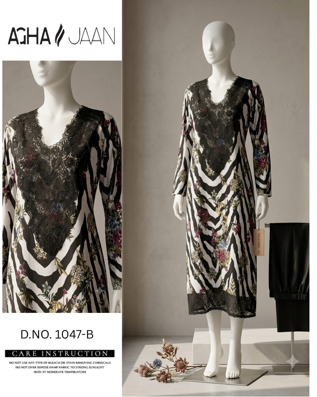 AGHAJAAN 1047 & 1048 | Pure Cotton Patch Work Suit