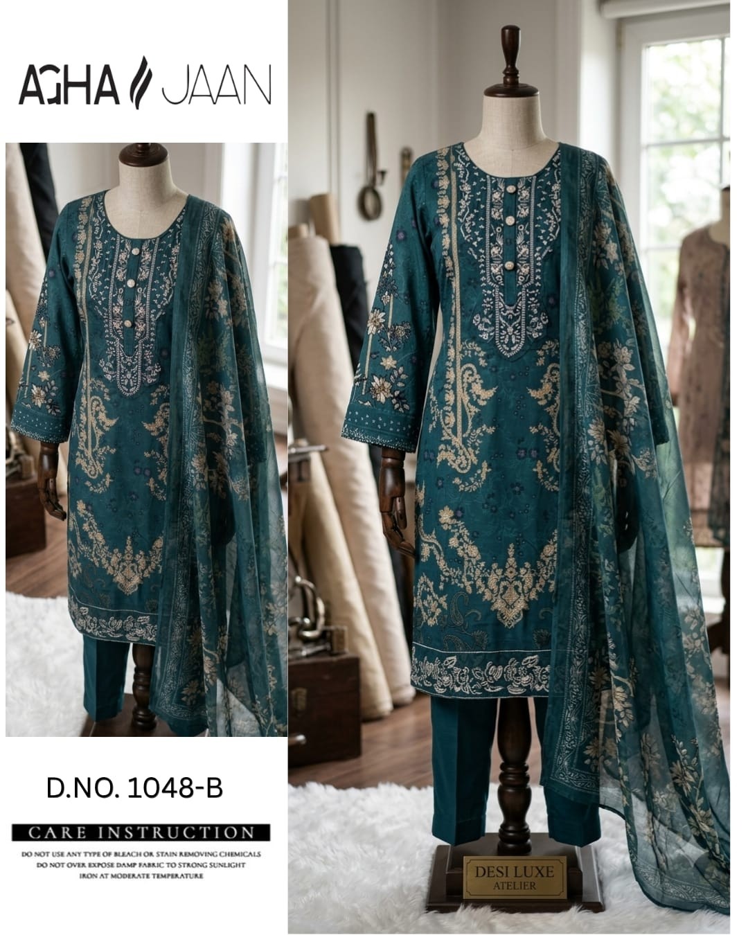 AGHAJAAN 1047 & 1048 | Pure Cotton Patch Work Suit