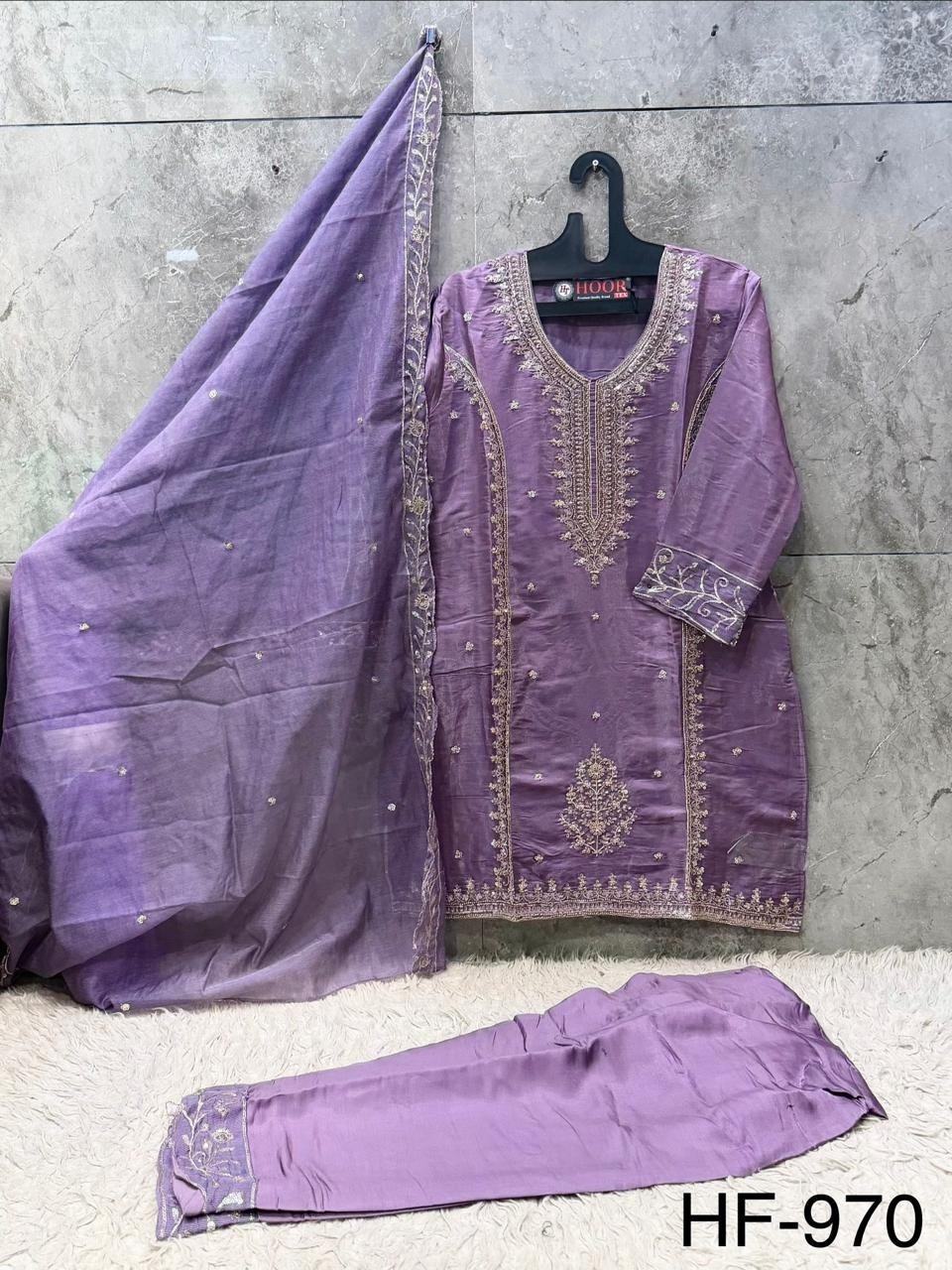 Hoor Tex HF-970 A to D | Roman Glass Silk Suit