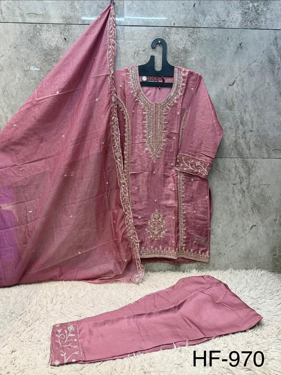 Hoor Tex HF-970 A to D | Roman Glass Silk Suit