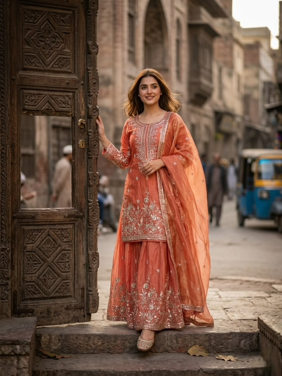 FD-8062 | Zmy-Chu Silk Embroidered Sarara Set