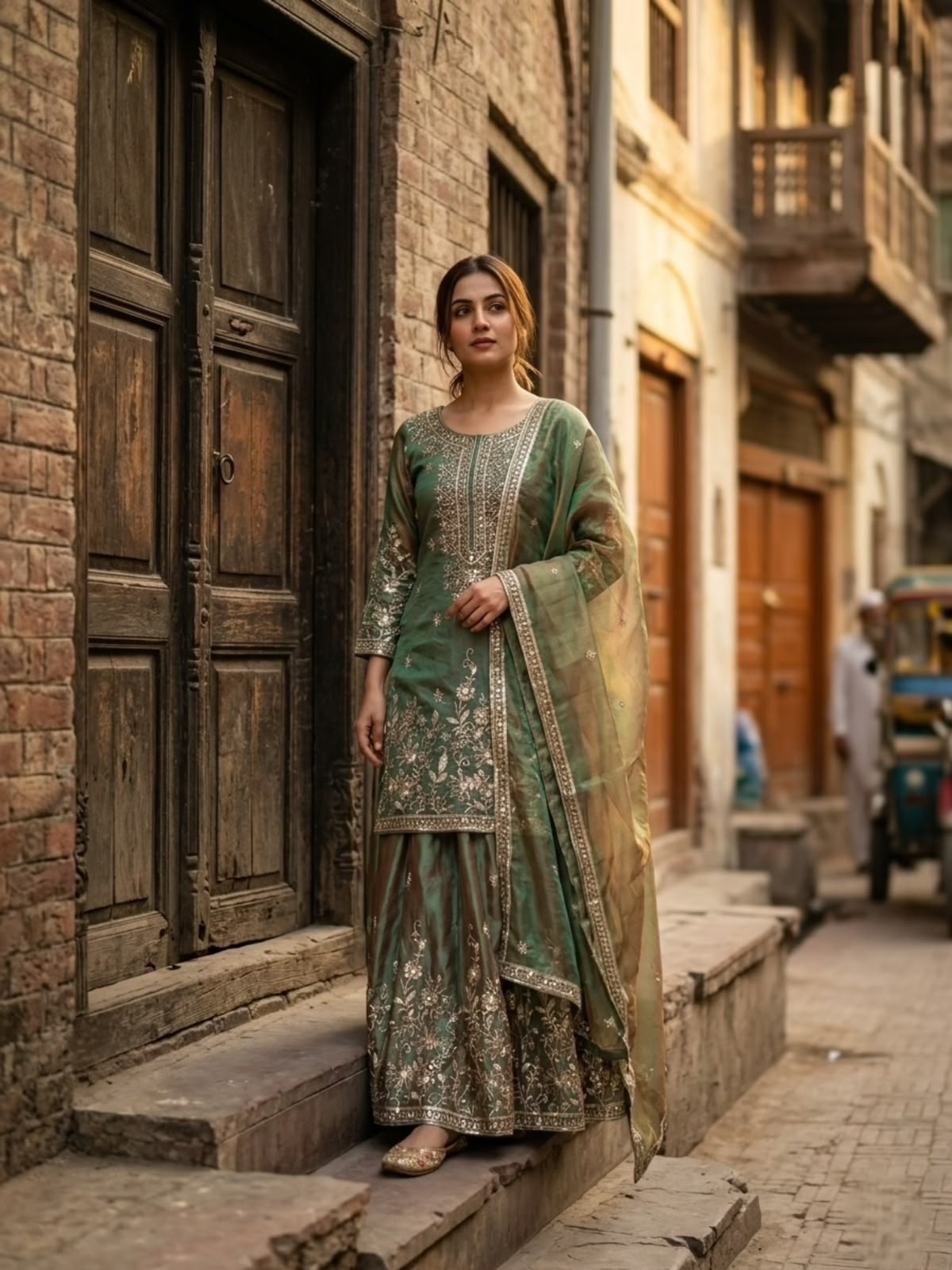 FD-8062 | Zmy-Chu Silk Embroidered Sarara Set
