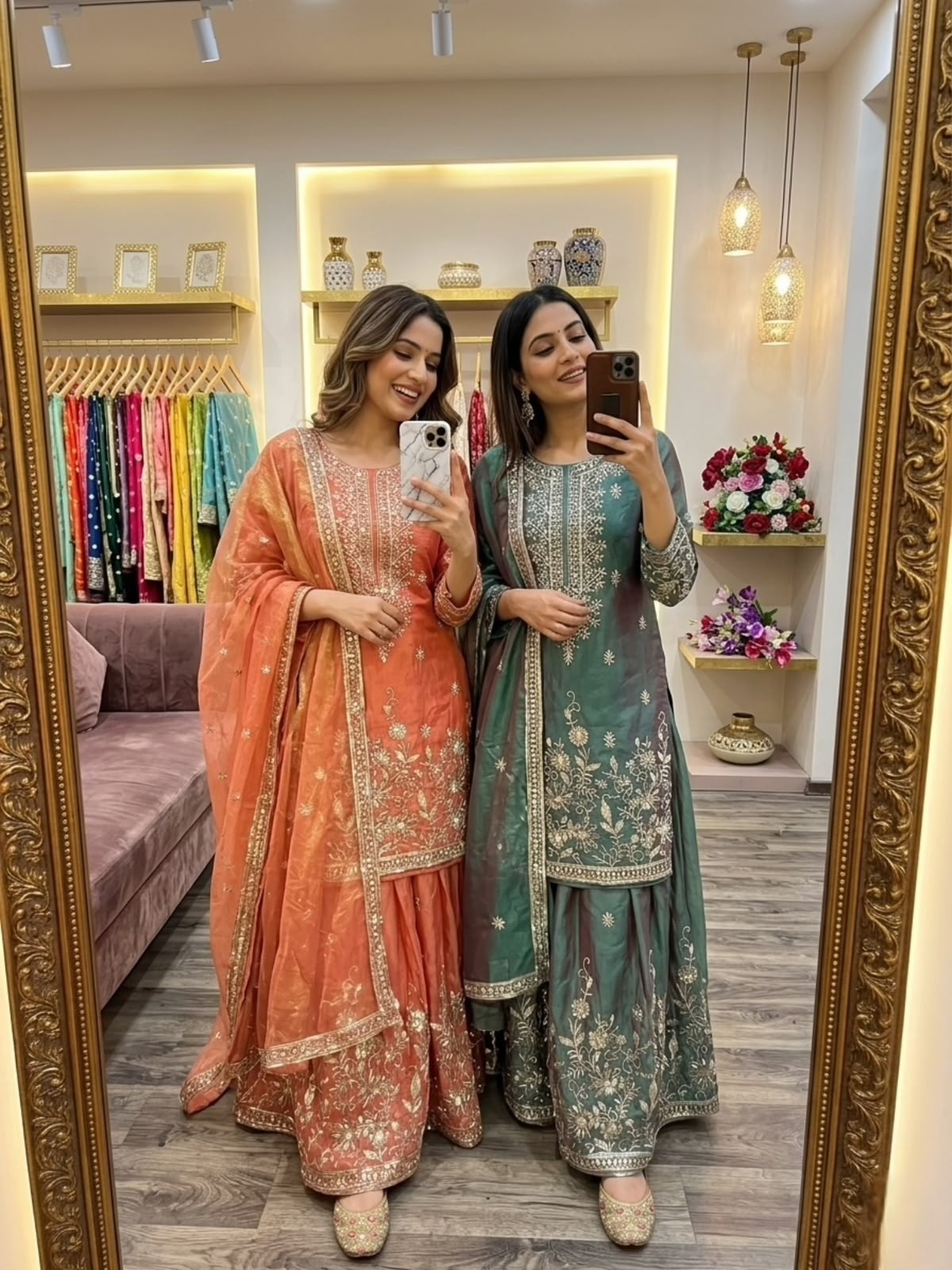 FD-8062 | Zmy-Chu Silk Embroidered Sarara Set