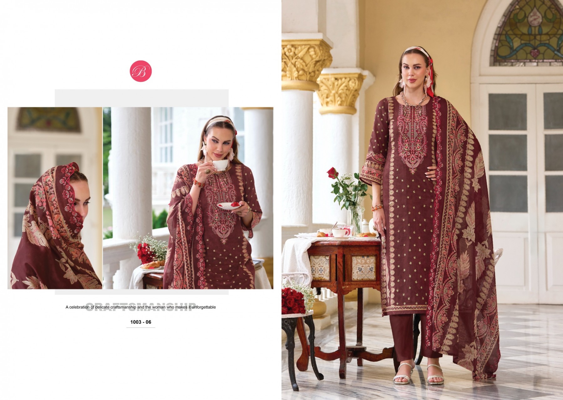 BelliZa GUZARISH Vol. 25 | Pure Cotton Embroidered Suit