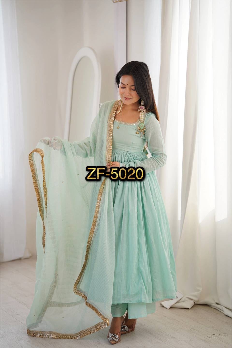 ZF-5020 | Elegant Designer Anarkali Three Piece Set
