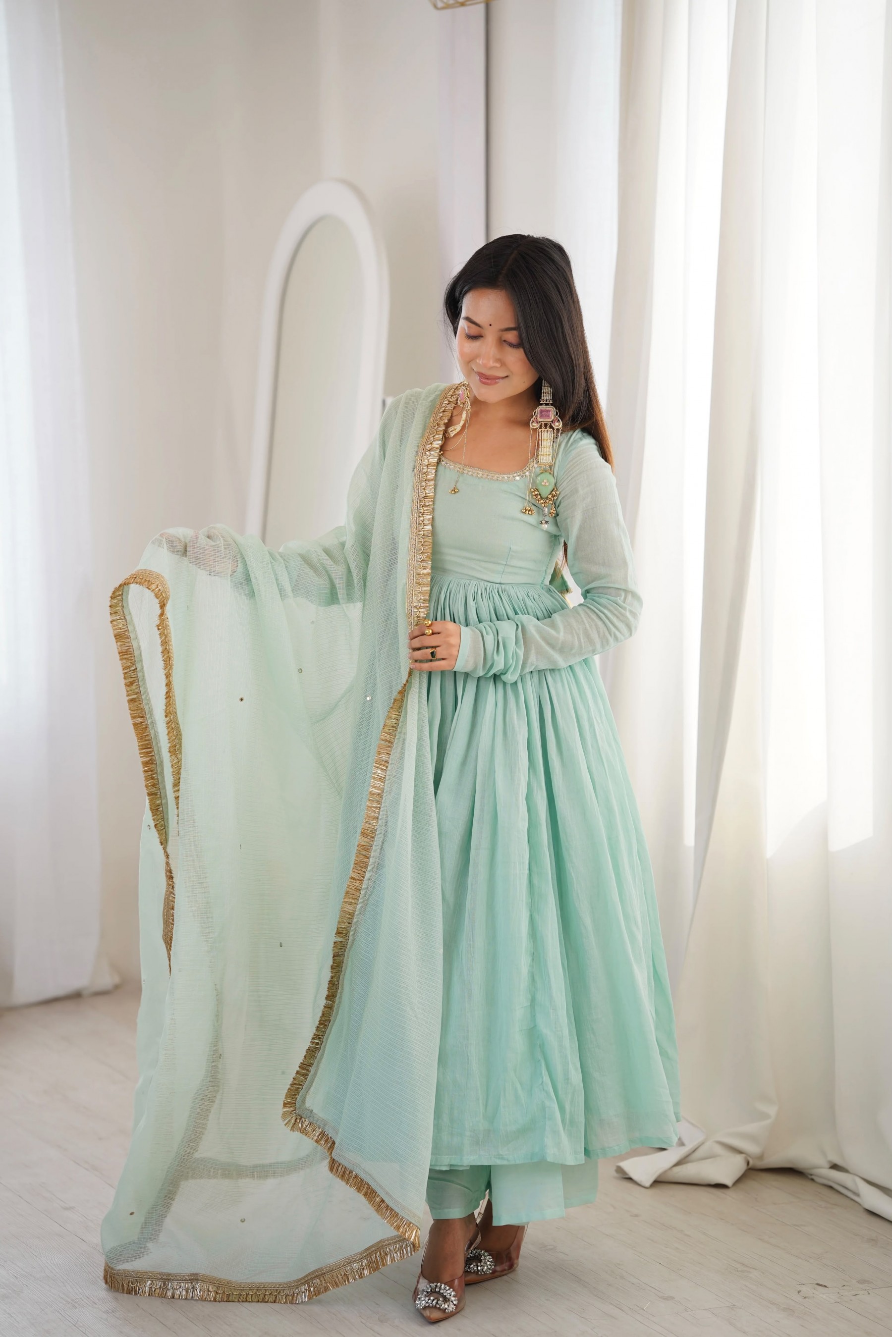 ZF-5020 | Elegant Designer Anarkali Three Piece Set