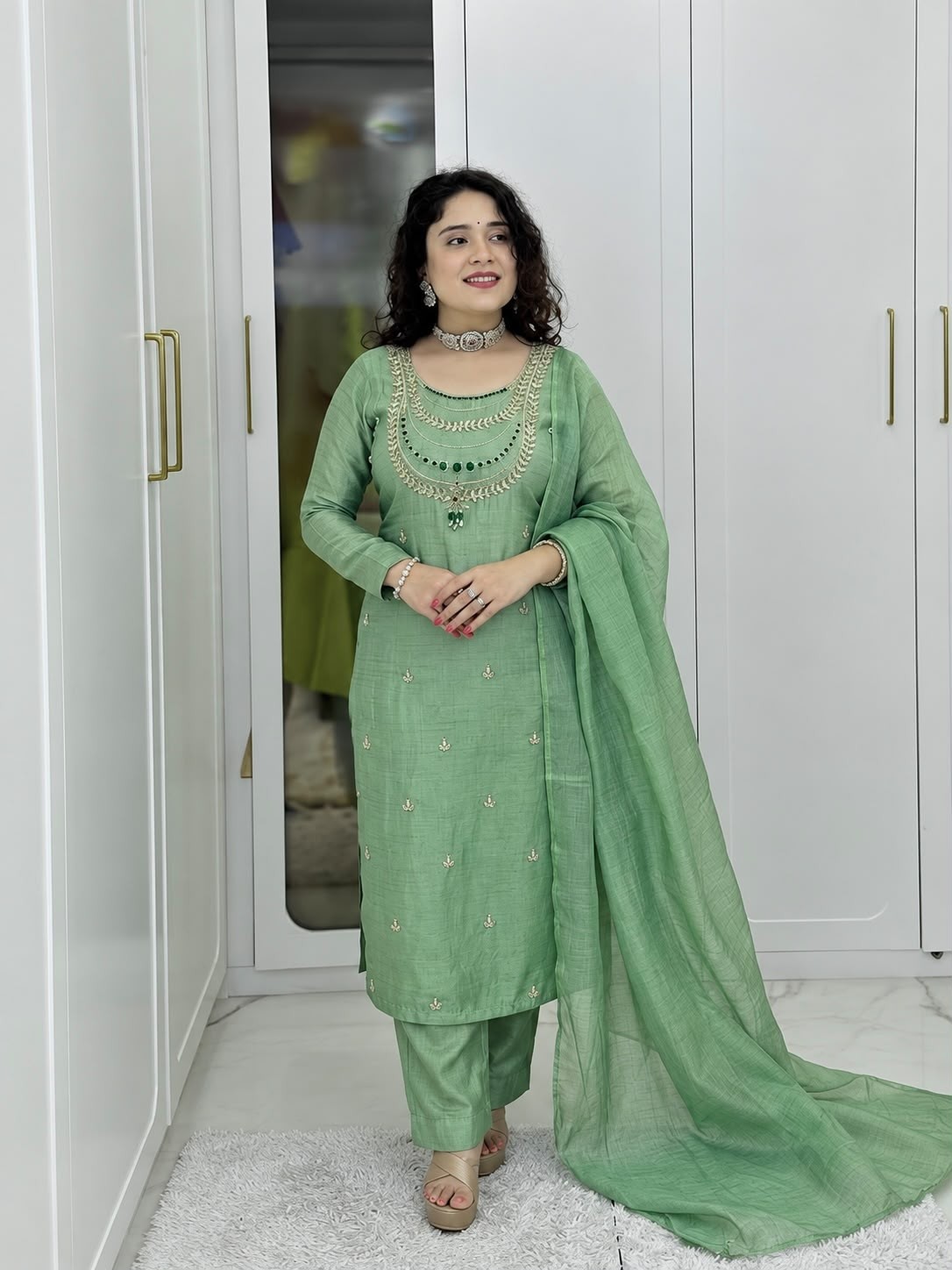 JD-657 | Pure Salsa Crush Silk Designer Party Wear Set