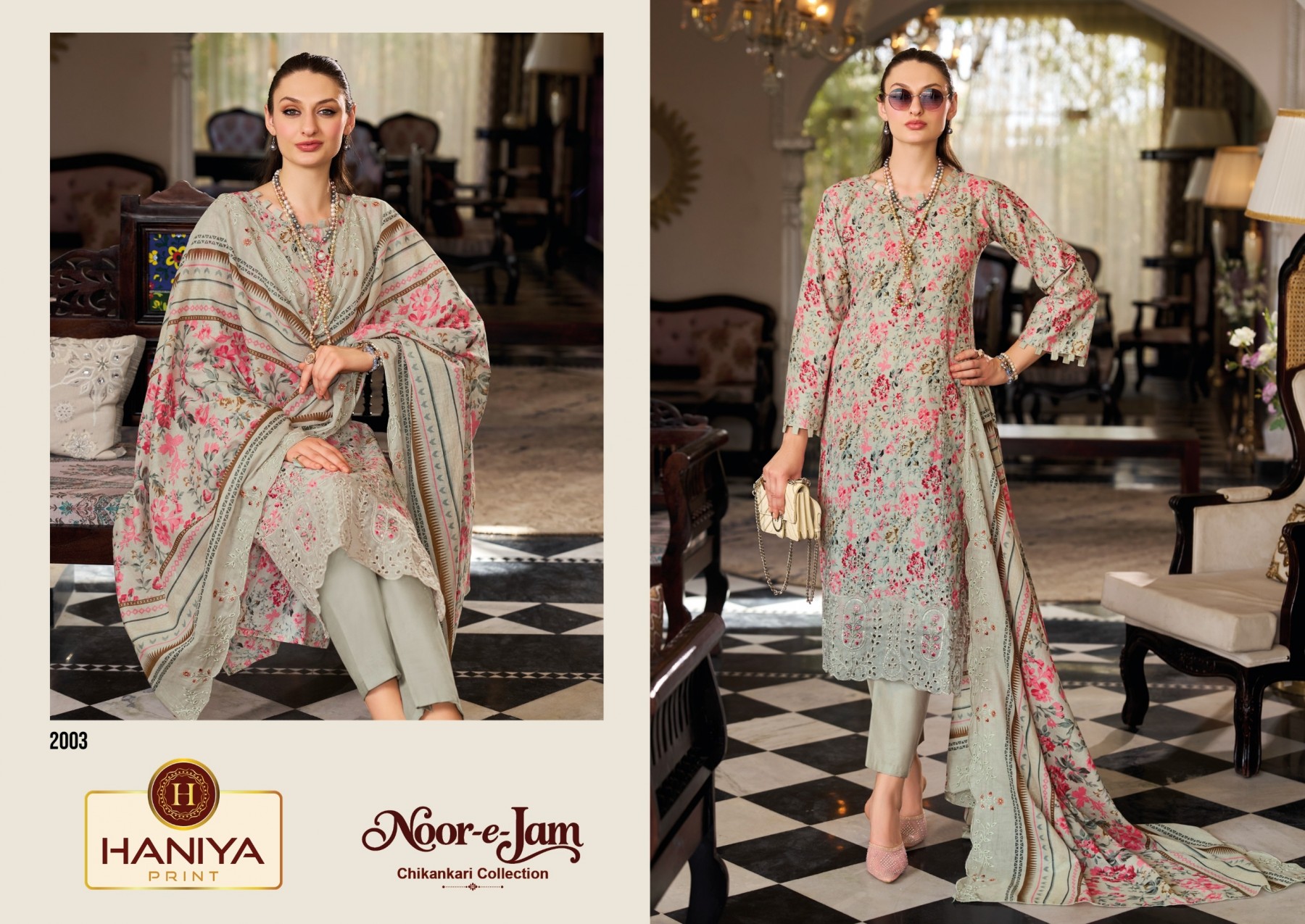 HANIYA PRINT™ | Noor-E-Zam Chikankari Collection