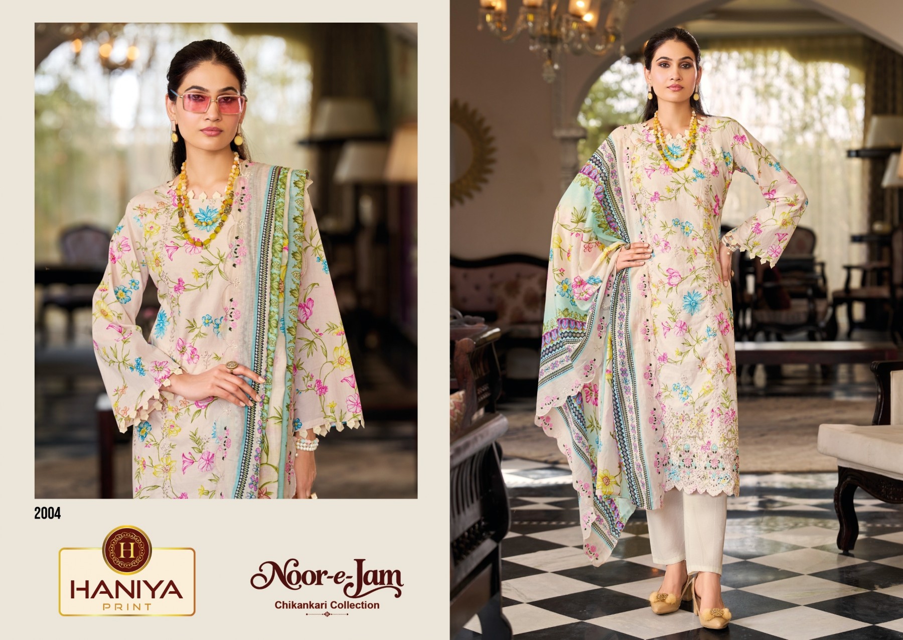 HANIYA PRINT™ | Noor-E-Zam Chikankari Collection