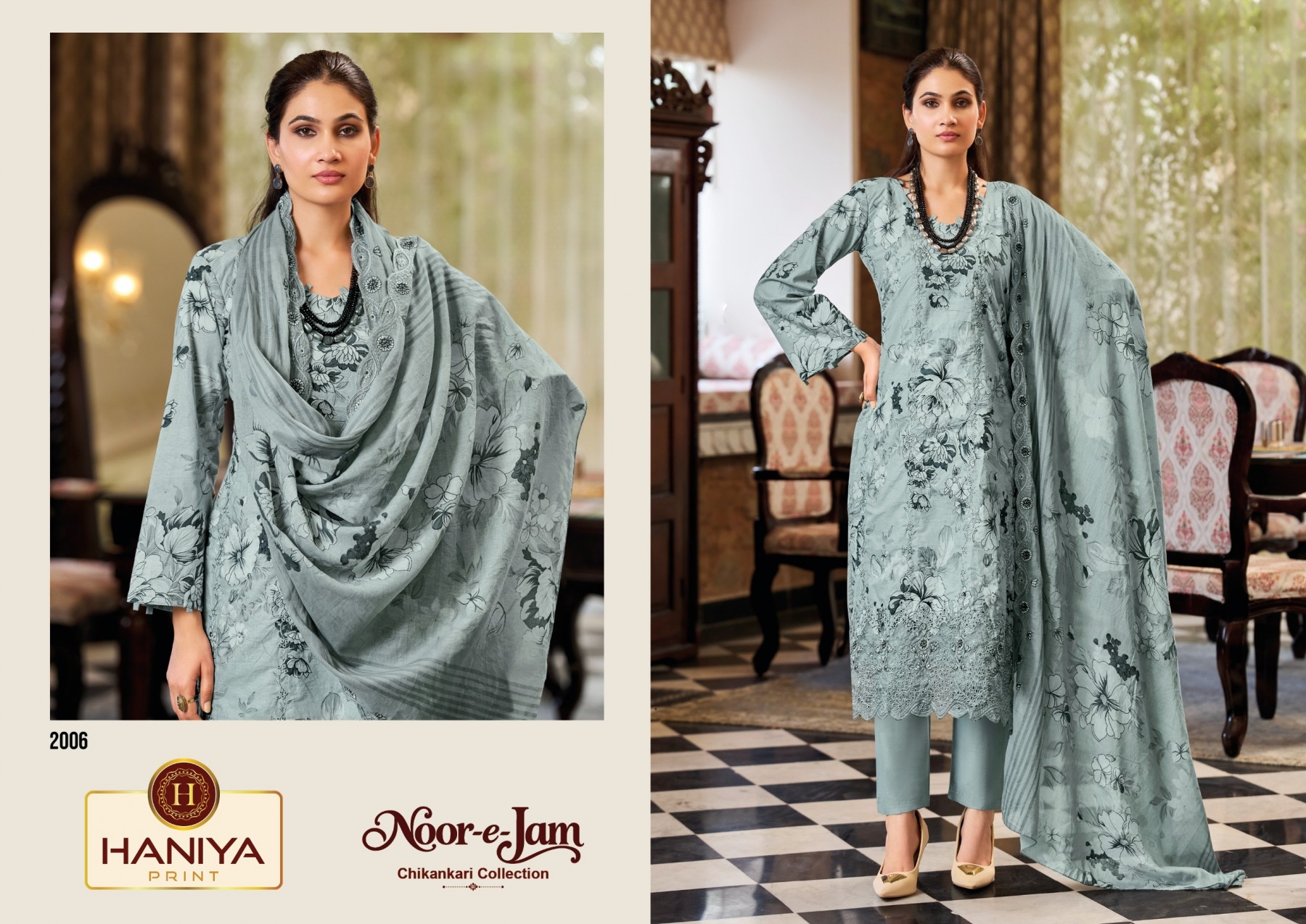 HANIYA PRINT™ | Noor-E-Zam Chikankari Collection