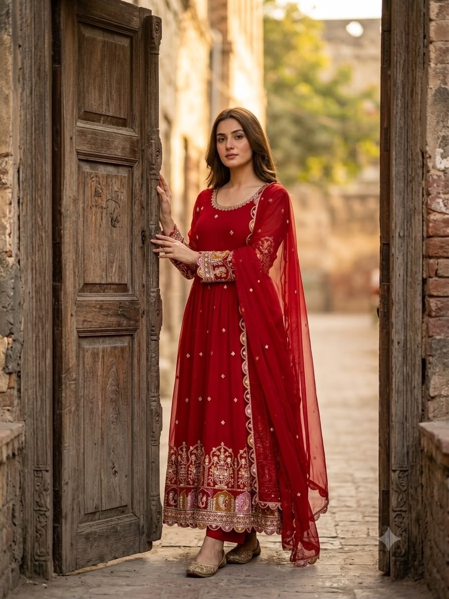 WW-1290 | Blooming Georgette Designer Gown Collection