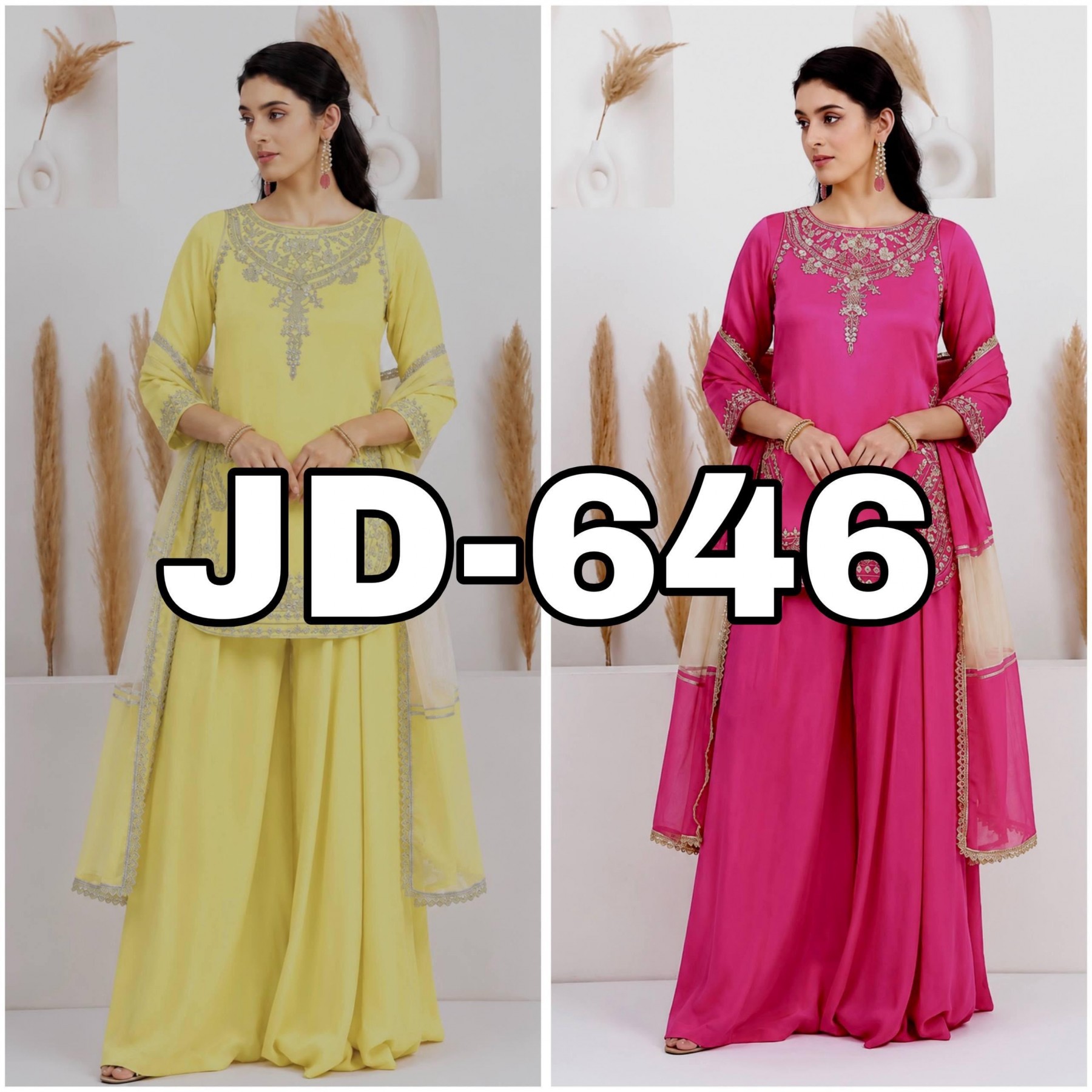 JD-646 | Pure Natural Crepe Silk Designer Collection