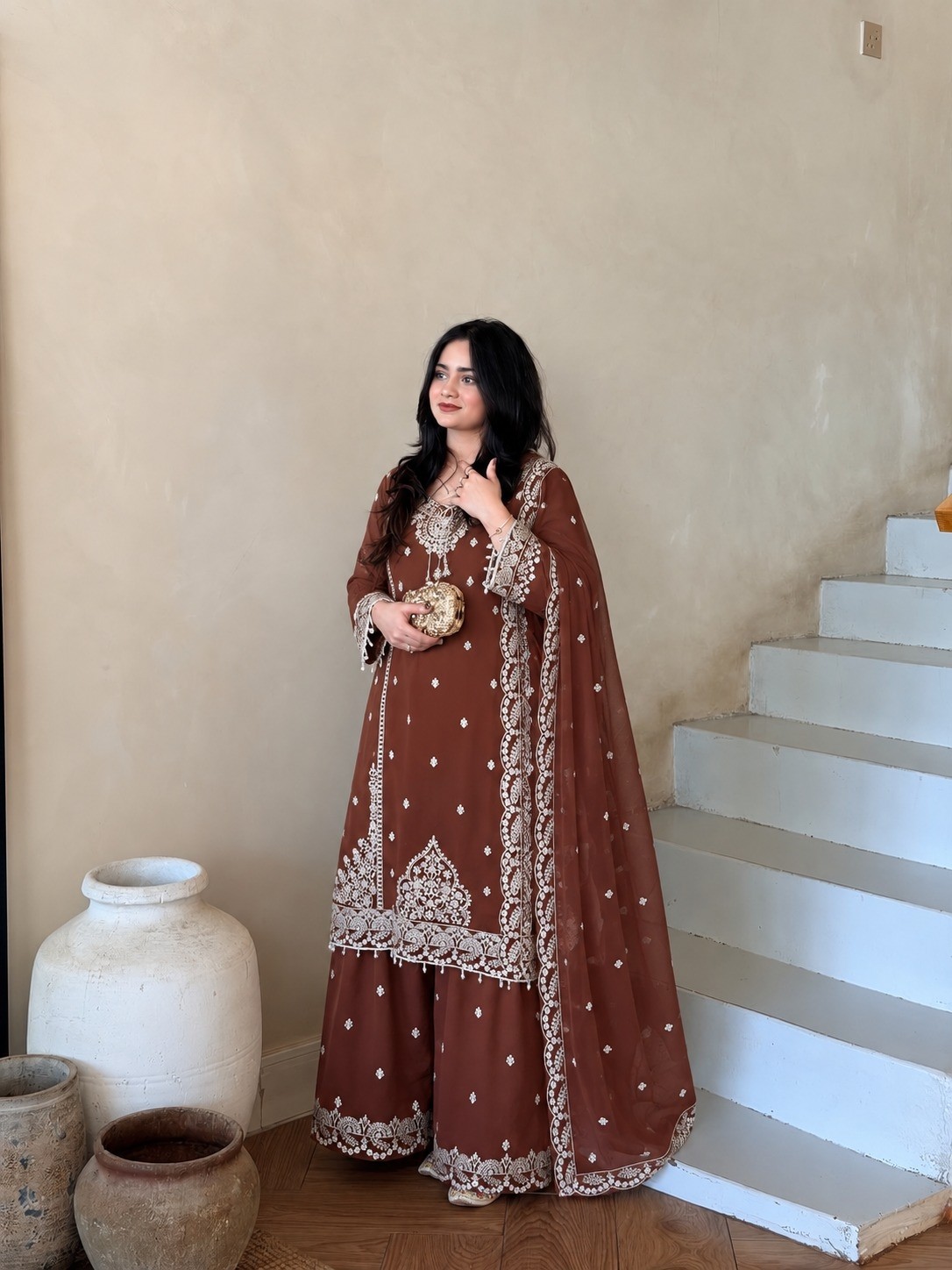AC-7073 | Astha Collection Designer Fox Georgette Set