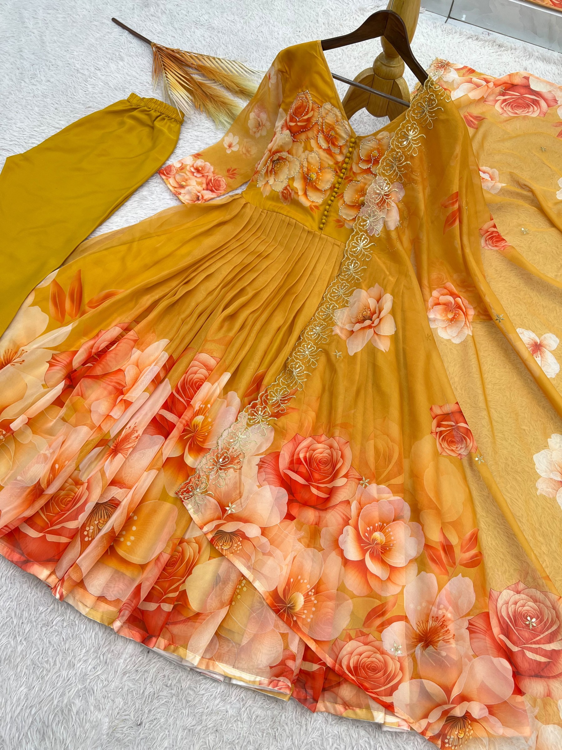 DHK-1407 | Designer Digital Print Gown Collection