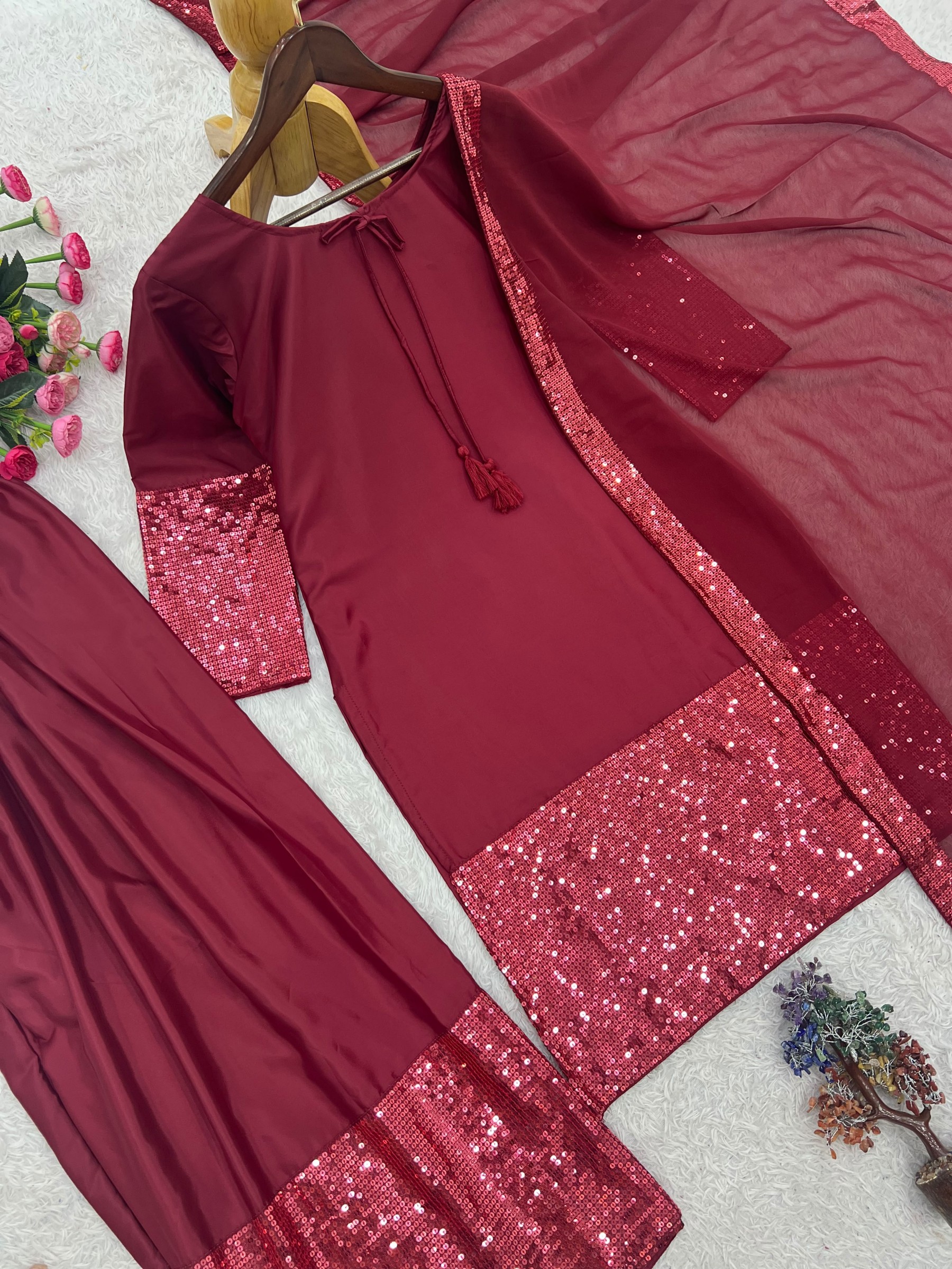 JL-1075 | French Crepe Farsi Salwar Designer Collection