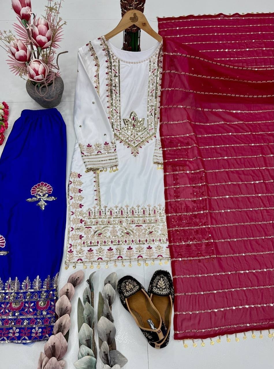 MT-1072 | Heavy Natural Silk Designer Sharara Collection