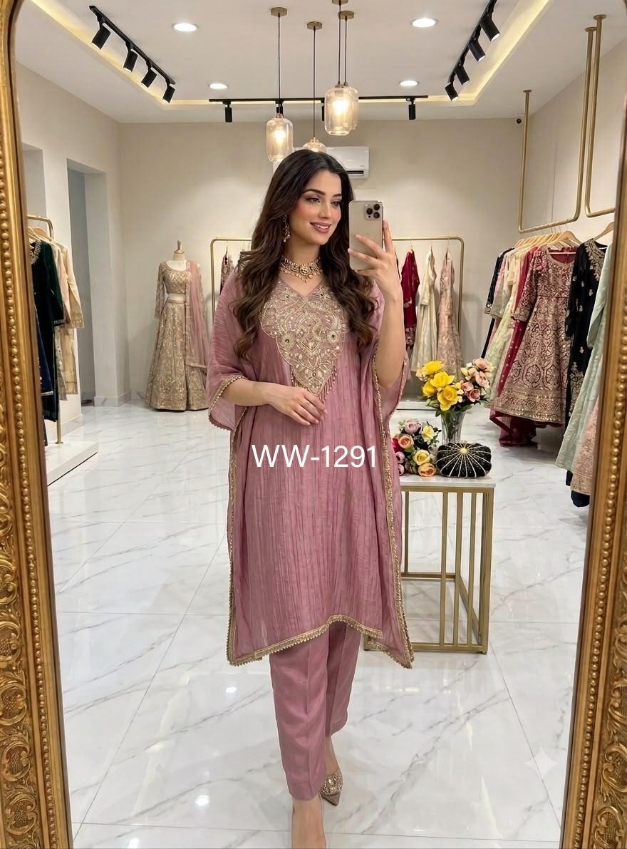 WW-1291 | Salsa Crush Silk Designer Kaftan Collection