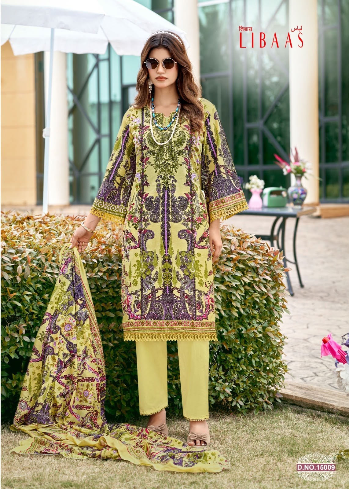 Shop FALAK INTERNATIONAL LIBAAS VOL-15 Karachi designer collection with Cotton Digital Print Top, Cotton Bottom and Cotton Maal Dupatta at ₹295 + GST.