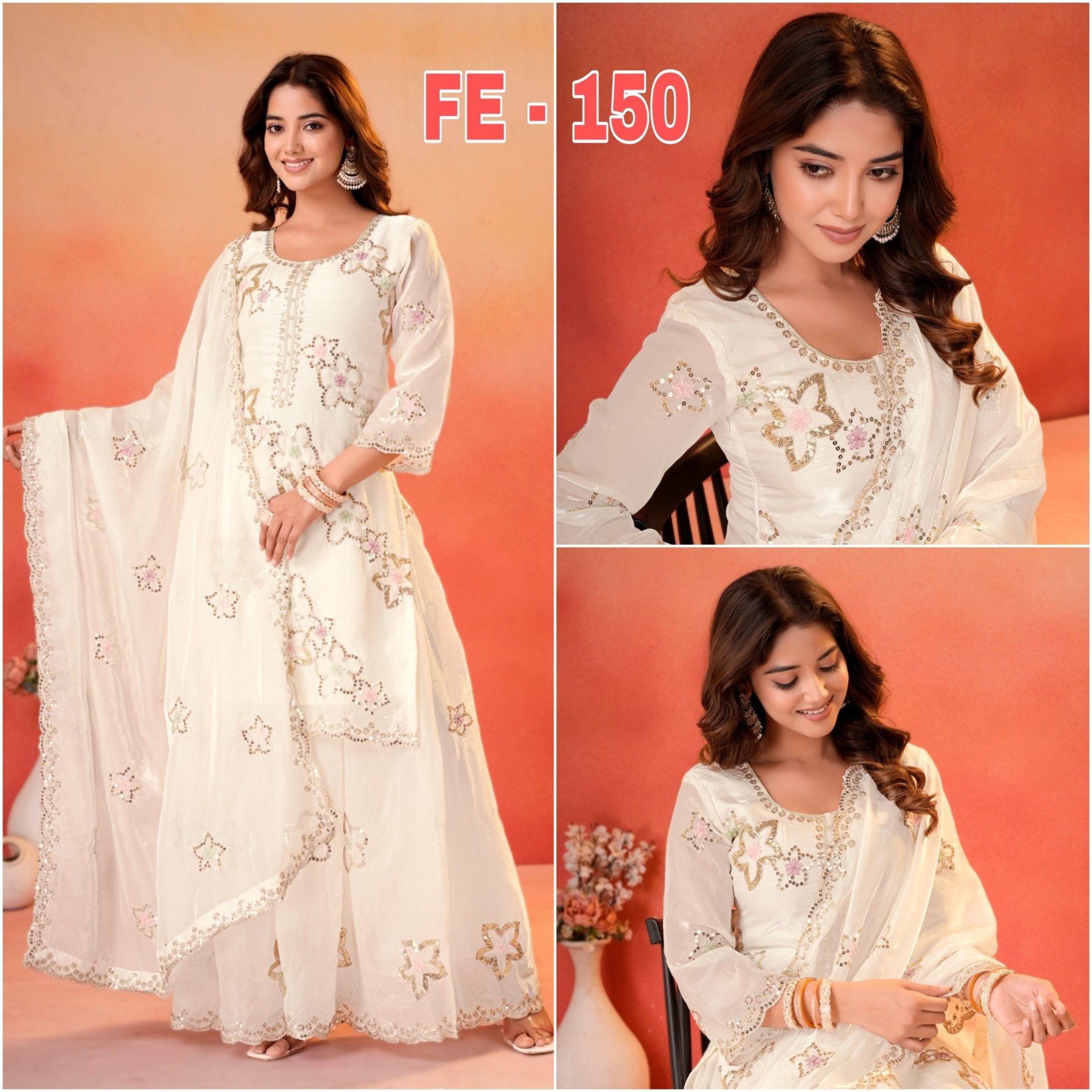 FE-150 | Fendy Silk Designer Sharara Collection