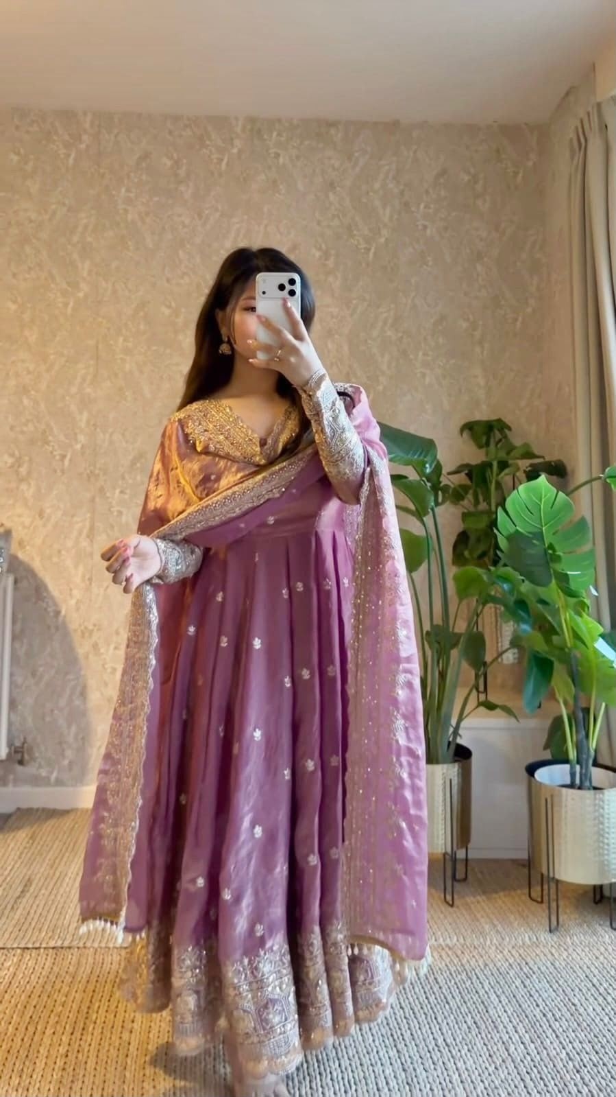 JD-639 | Fandy Satin Silk Designer Anarkali Collection