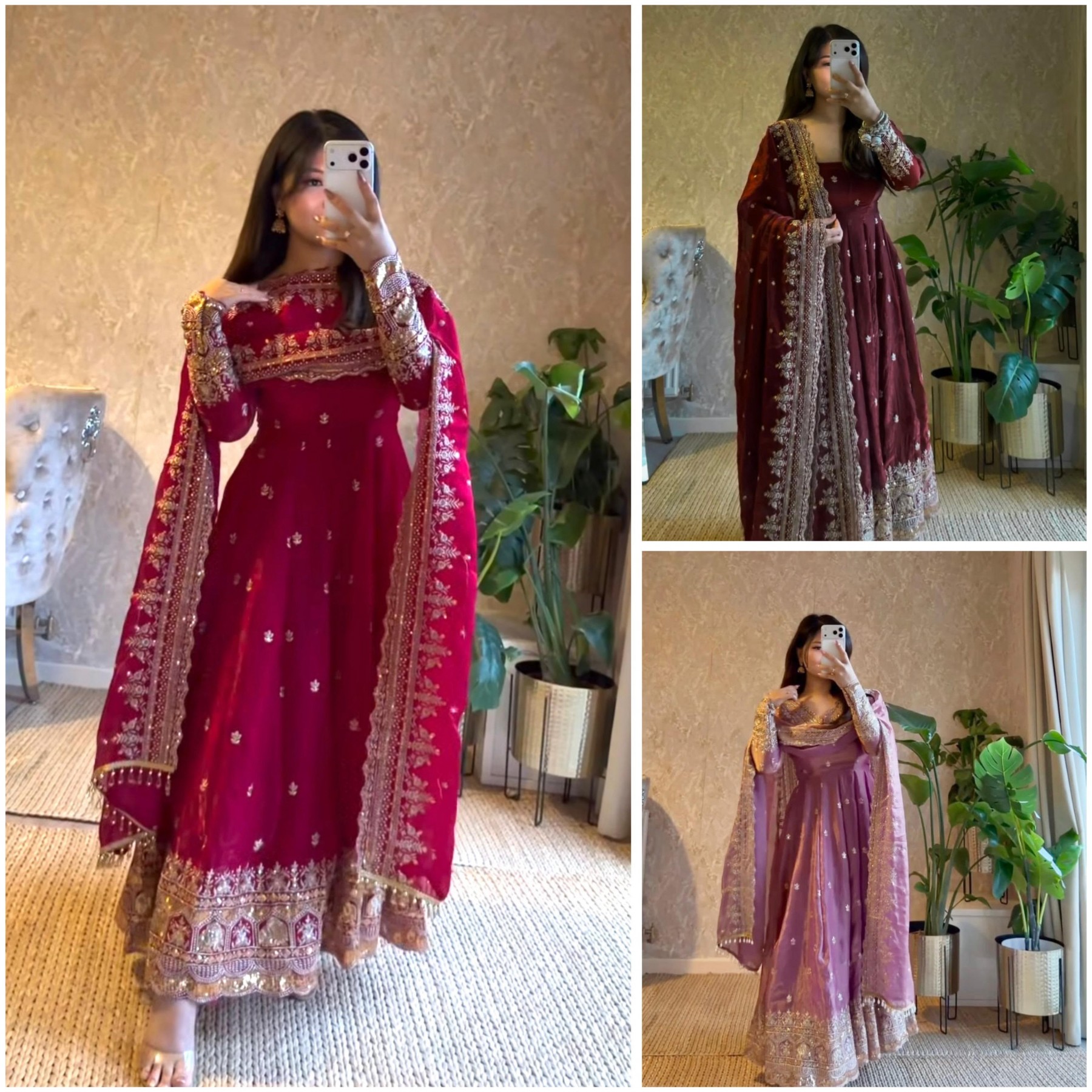 JD-639 | Fandy Satin Silk Designer Anarkali Collection