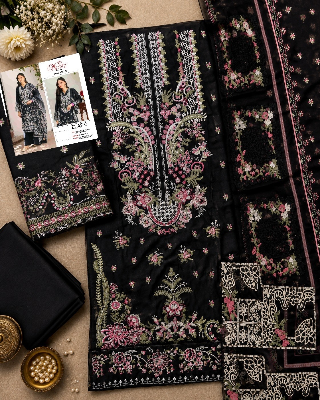ELAF-2 | Pure Cambric Cotton Designer Suit Collection