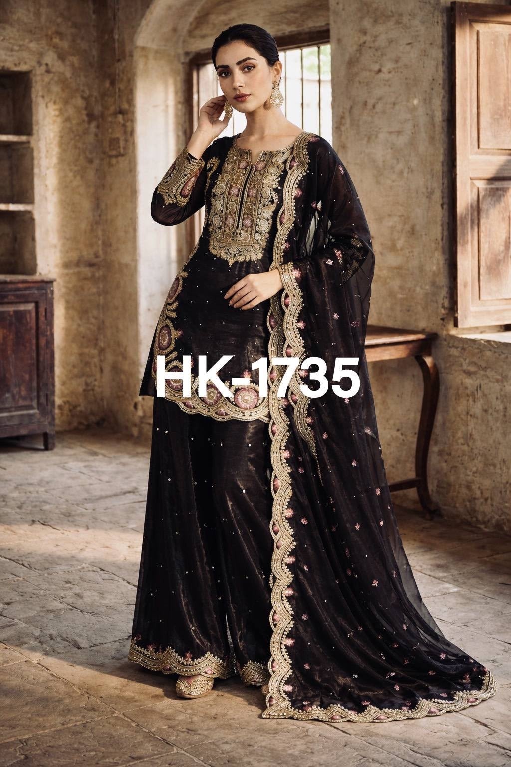 HK-1735 | Pure GMY Silk Apple Cut Designer Collection