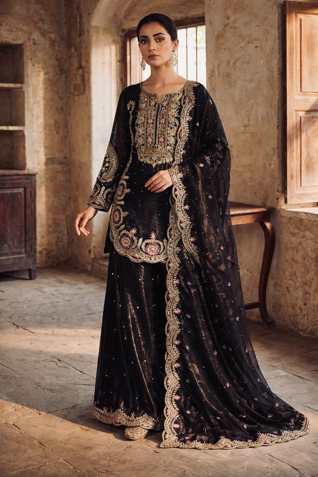 HK-1735 | Pure GMY Silk Apple Cut Designer Collection