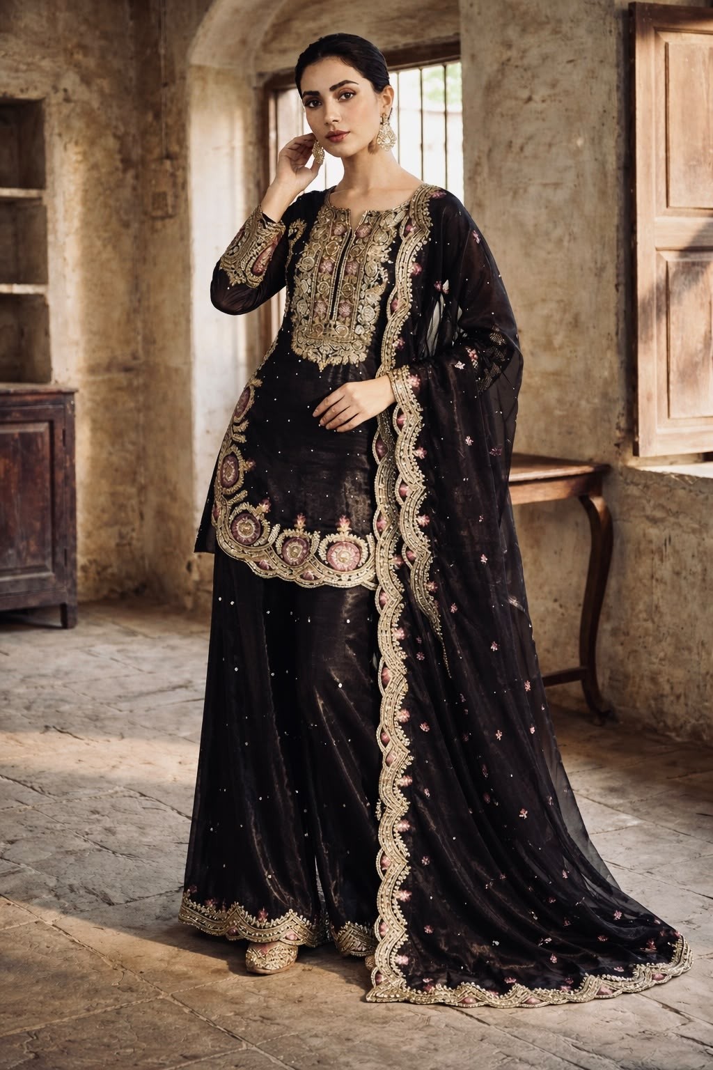 HK-1735 | Pure GMY Silk Apple Cut Designer Collection