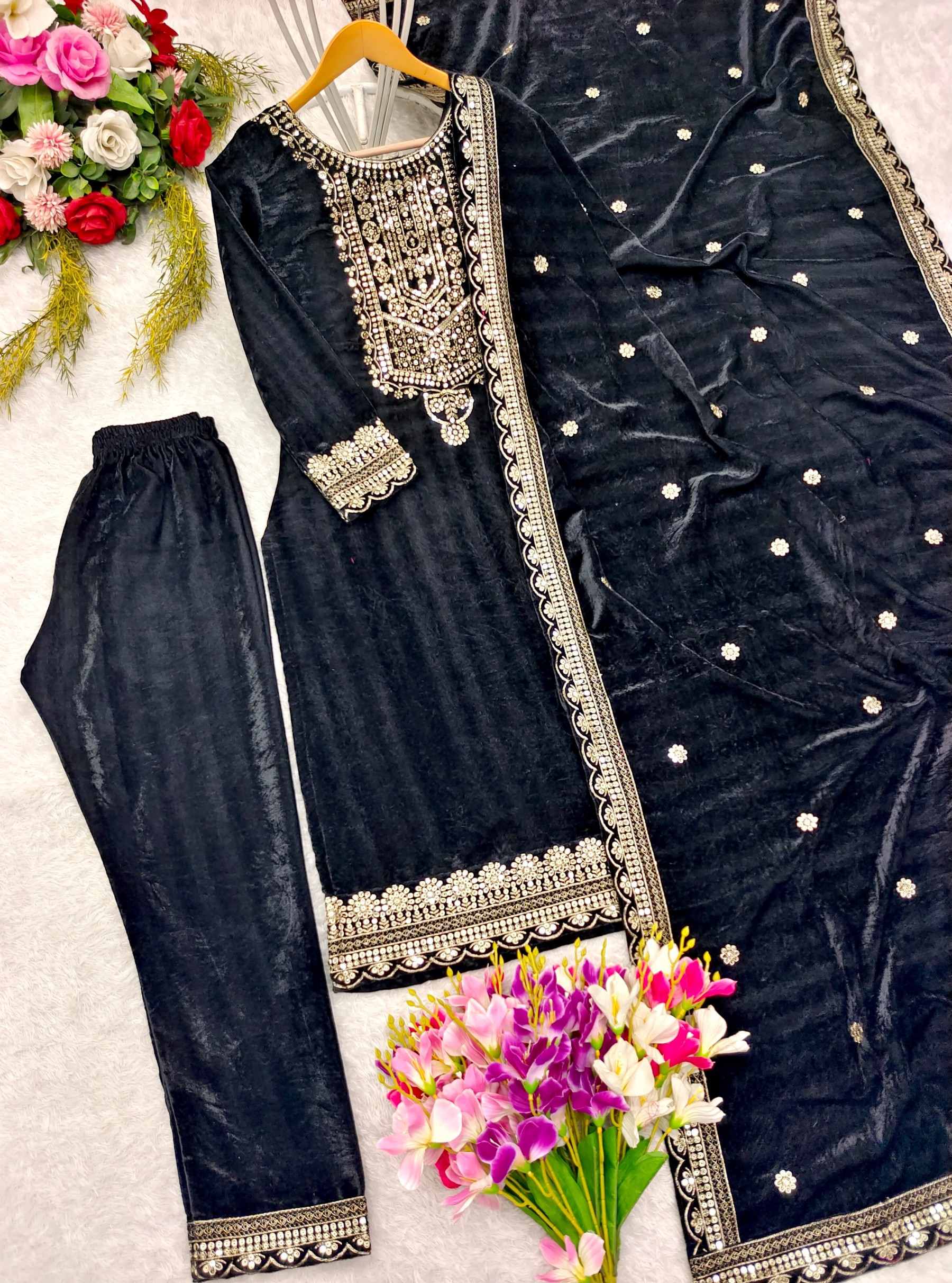 FD-101 | Pure Viscous Velvet Designer Collection