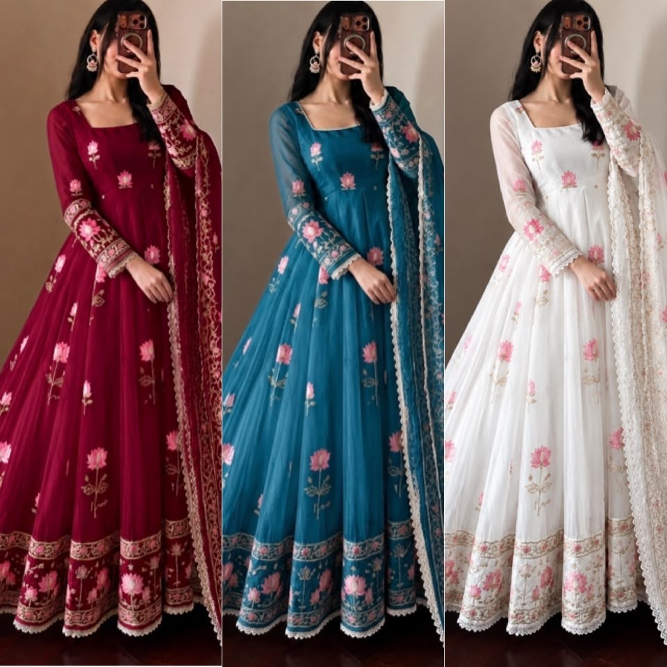 SR-1724 | Fendy Silk Festive Designer Gown Collection