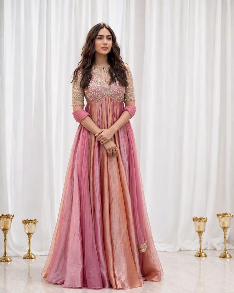 AD247 | Pure NC Moss Silk Designer Gown Collection