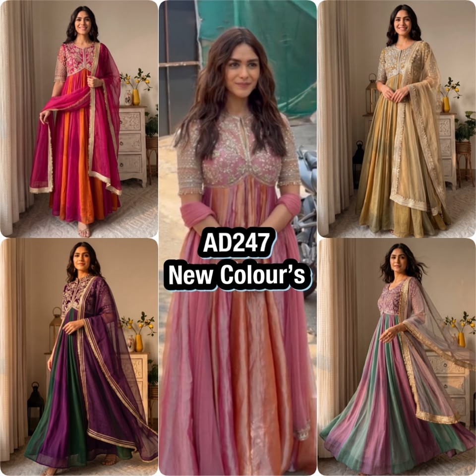AD247 | Pure NC Moss Silk Designer Gown Collection