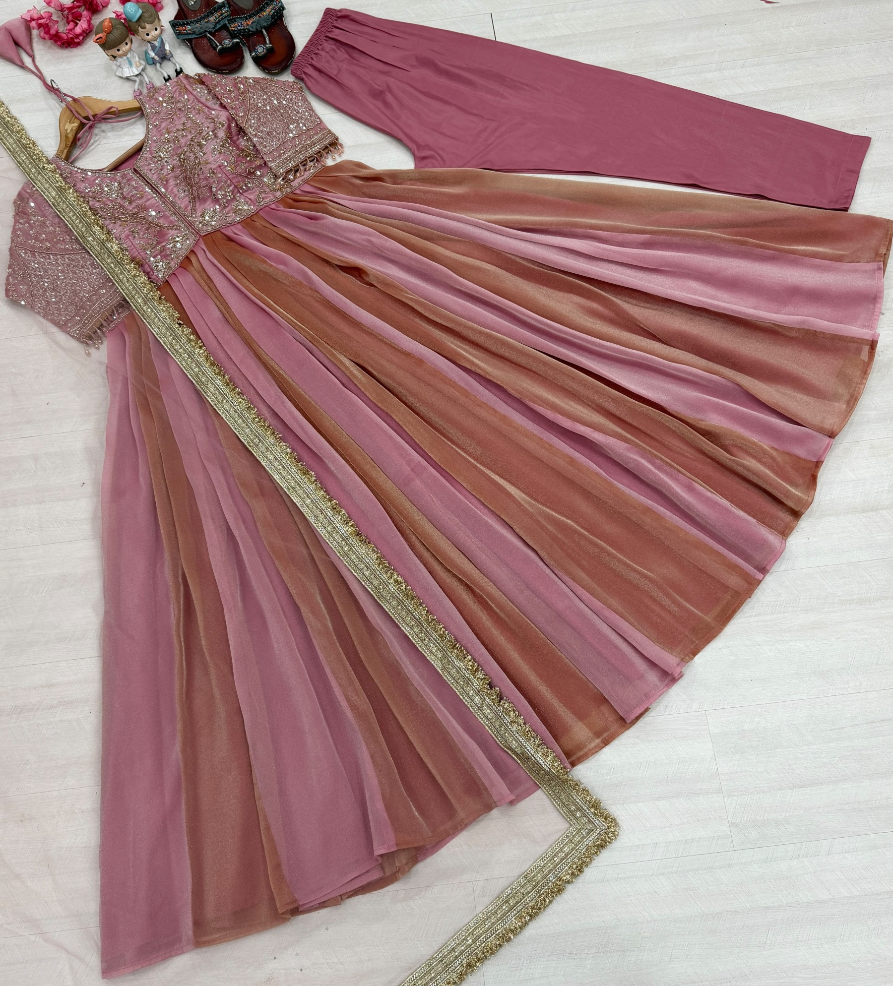 AD247 | Pure NC Moss Silk Designer Gown Collection