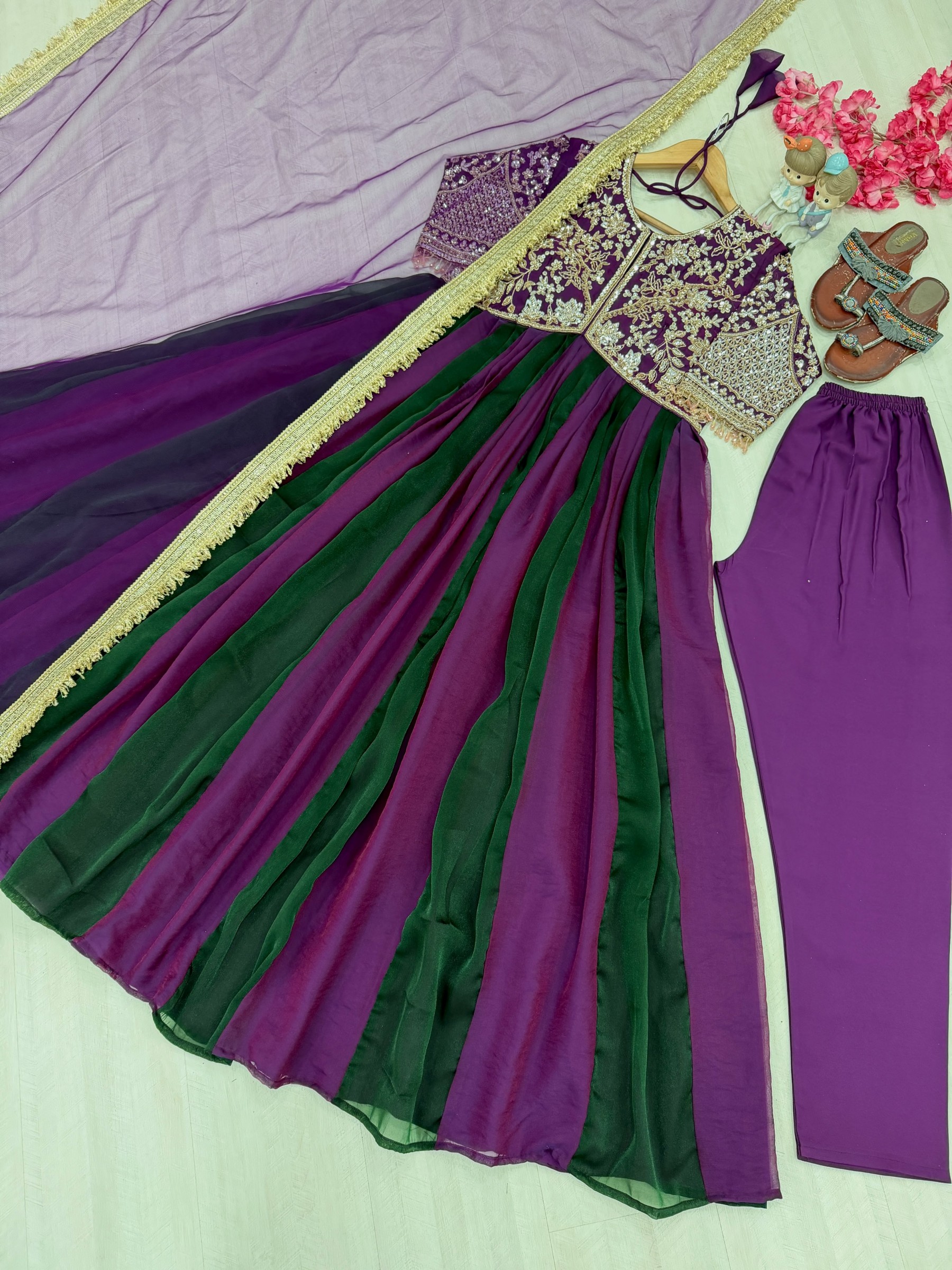 AD247 | Pure NC Moss Silk Designer Gown Collection