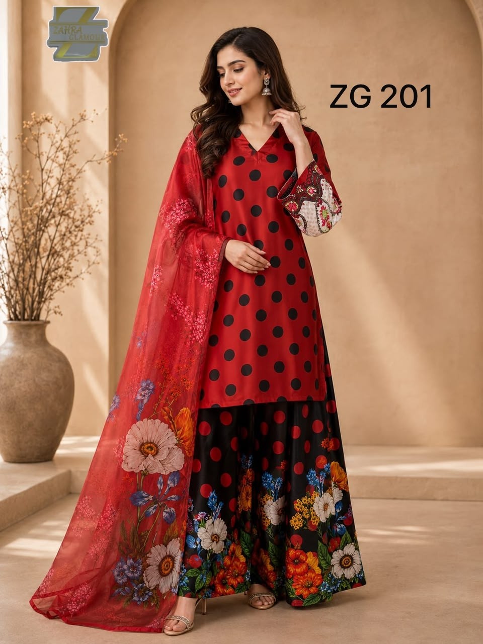 ZAHRA GLAMOUR | ZG 201-202 Designer Co-Ord Collection