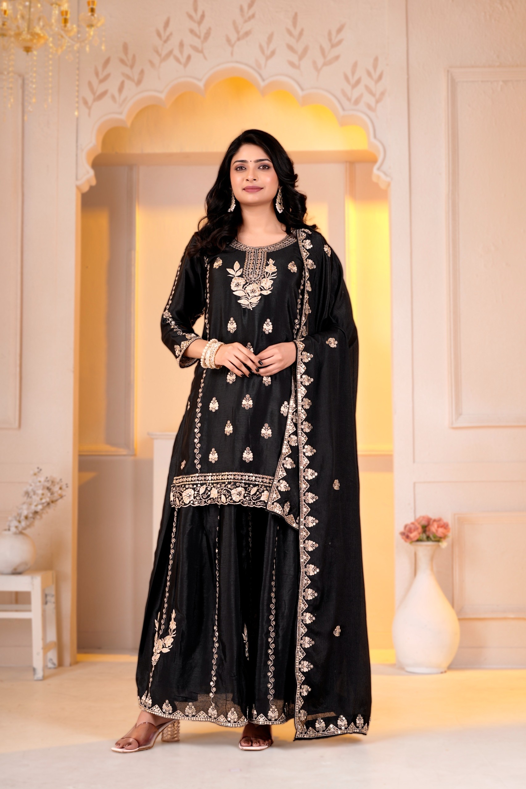 FE-151 | Chinon Sequence Embroidered Sharara Collection