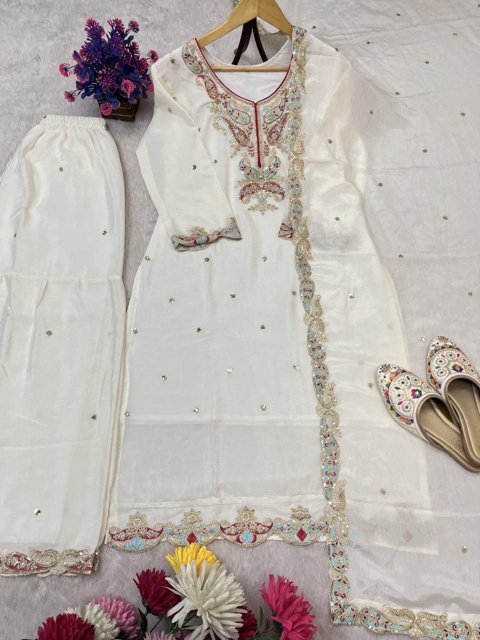 ASTHA COLLECTION | AC7097 Chinon Silk Designer Sharara Collection
