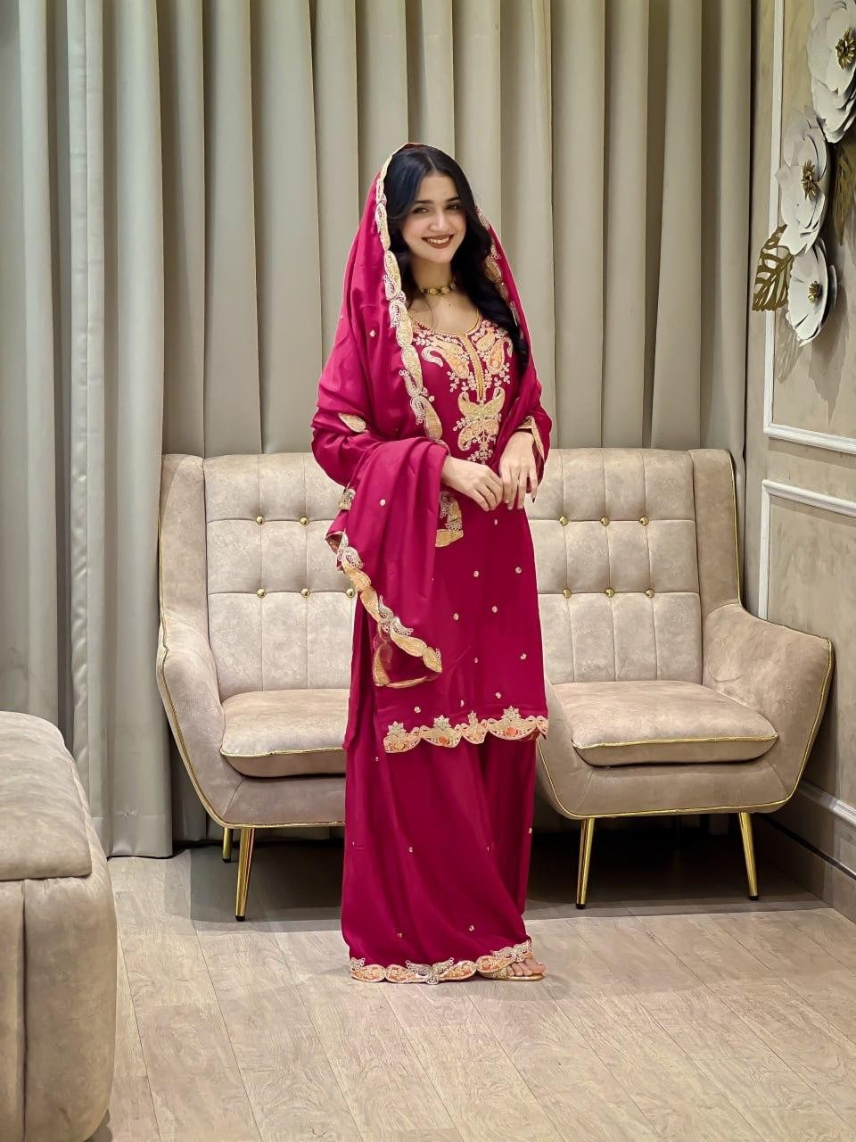 ASTHA COLLECTION | AC7097 Chinon Silk Designer Sharara Collection