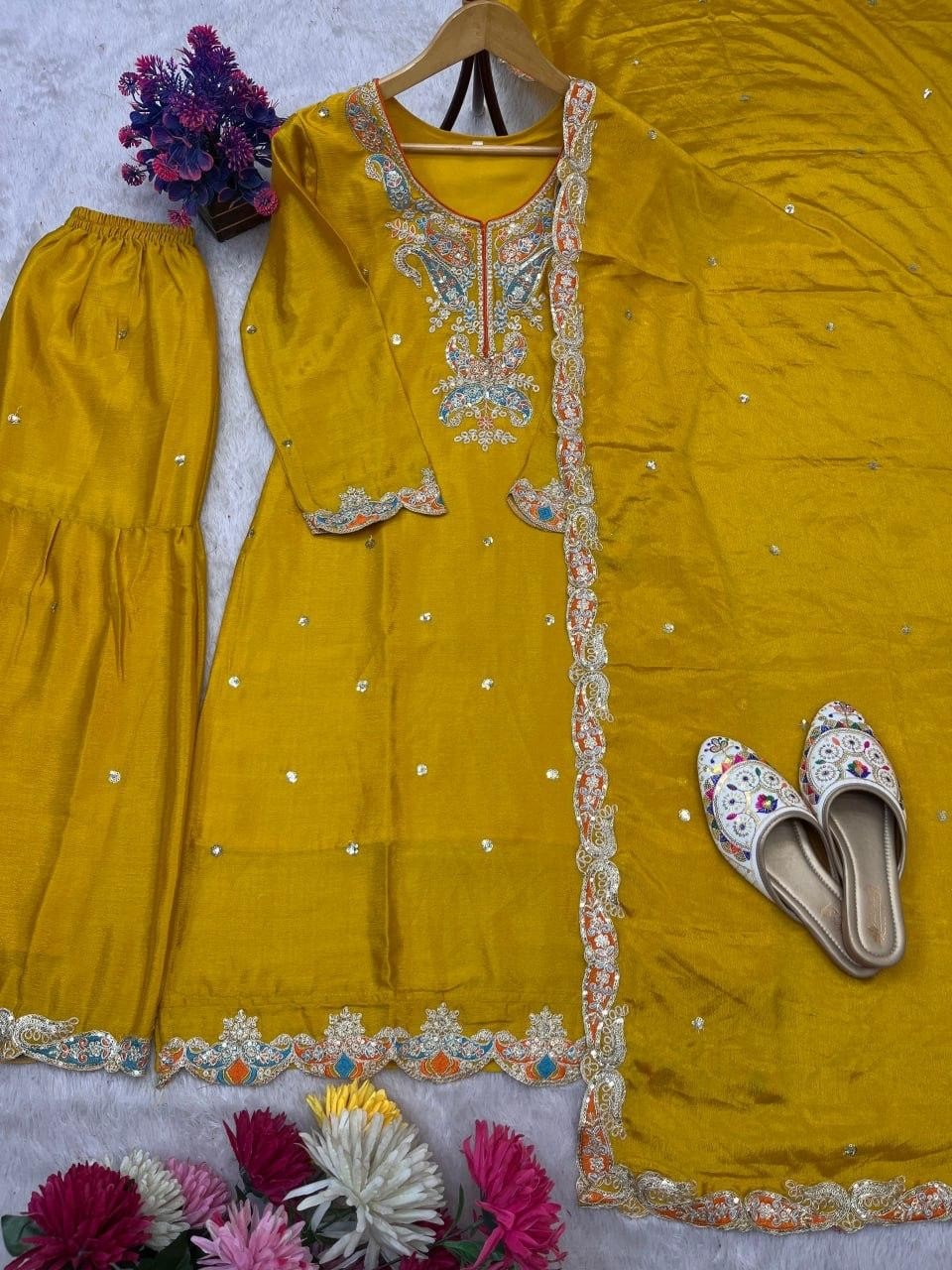 ASTHA COLLECTION | AC7097 Chinon Silk Designer Sharara Collection