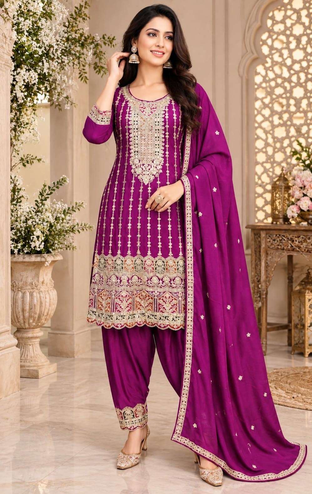 Heavy Chinon Festive Sequence & Coding Embroidery Collection