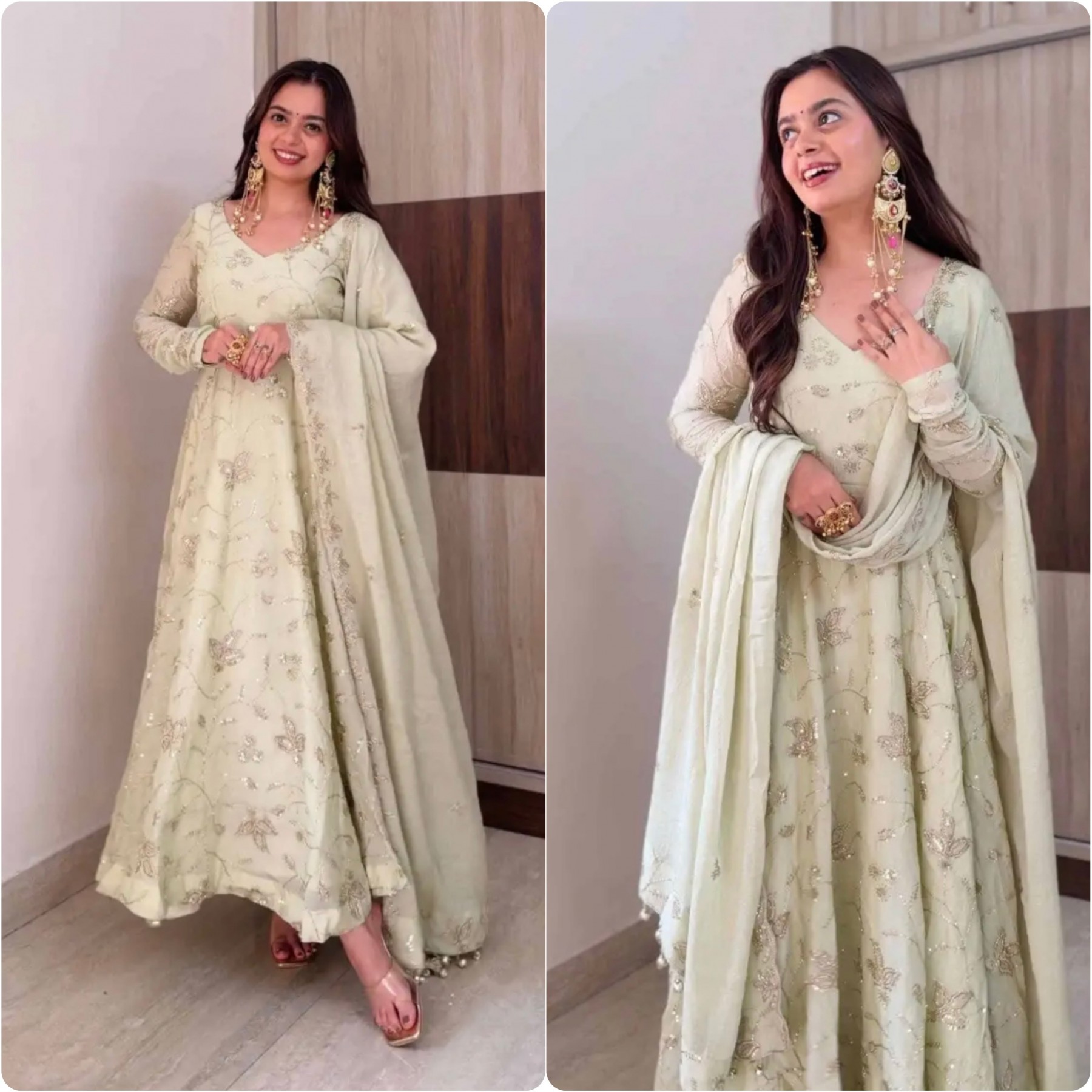 SRK-5374 | Fendy Silk Designer Gown Collection