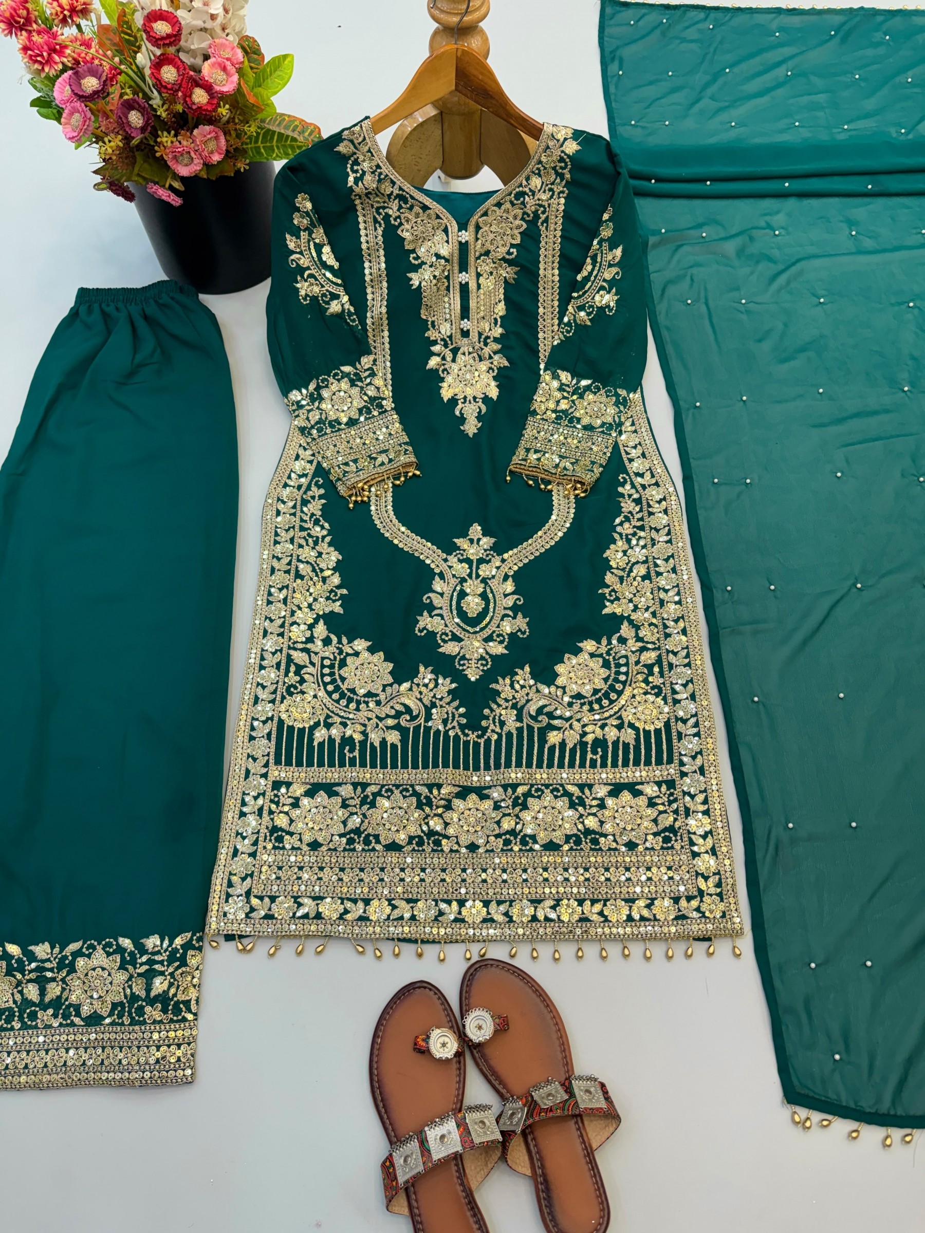 NSR-910 | Faux Georgette Heavy Embroidery Designer Collection