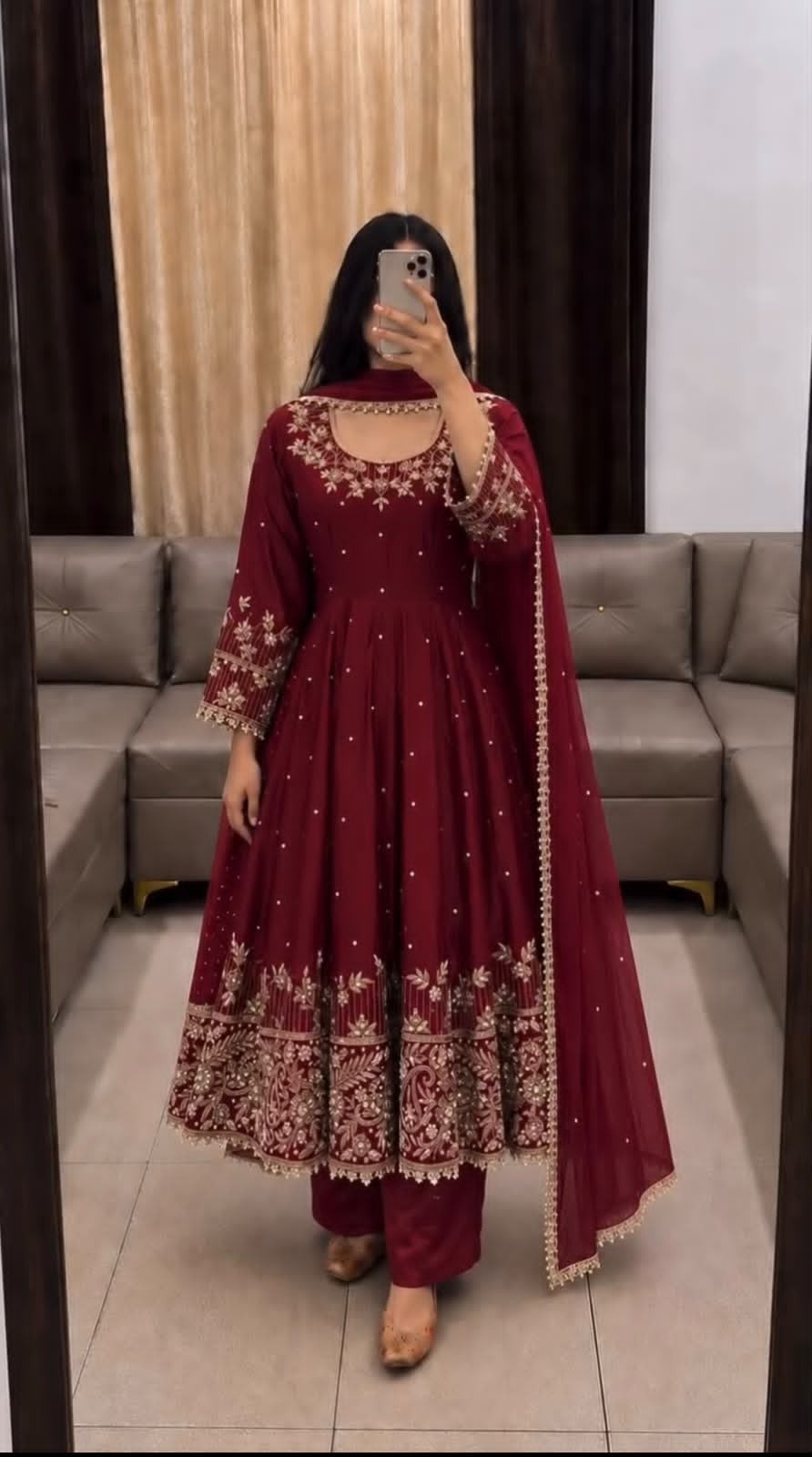 SR-1719 | Heavy Faux Georgette Designer Gown Collection