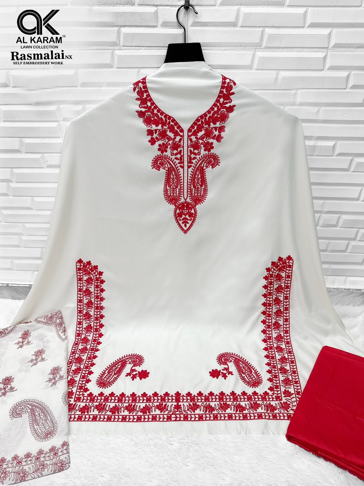 AL KARAM | RASMALAI NX | Rayon Self Embroidery Collection