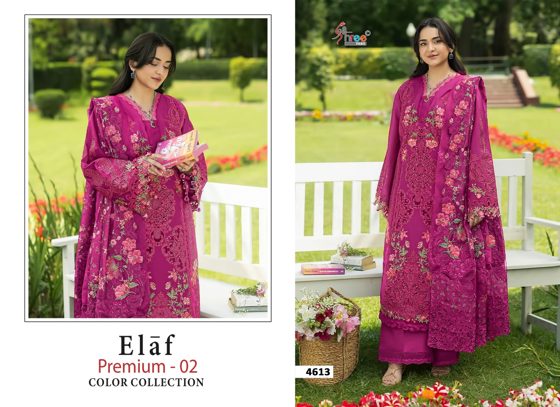 ELAF Premium Vol-2 | Design 4613 | Pure Cotton Embroidered Collection