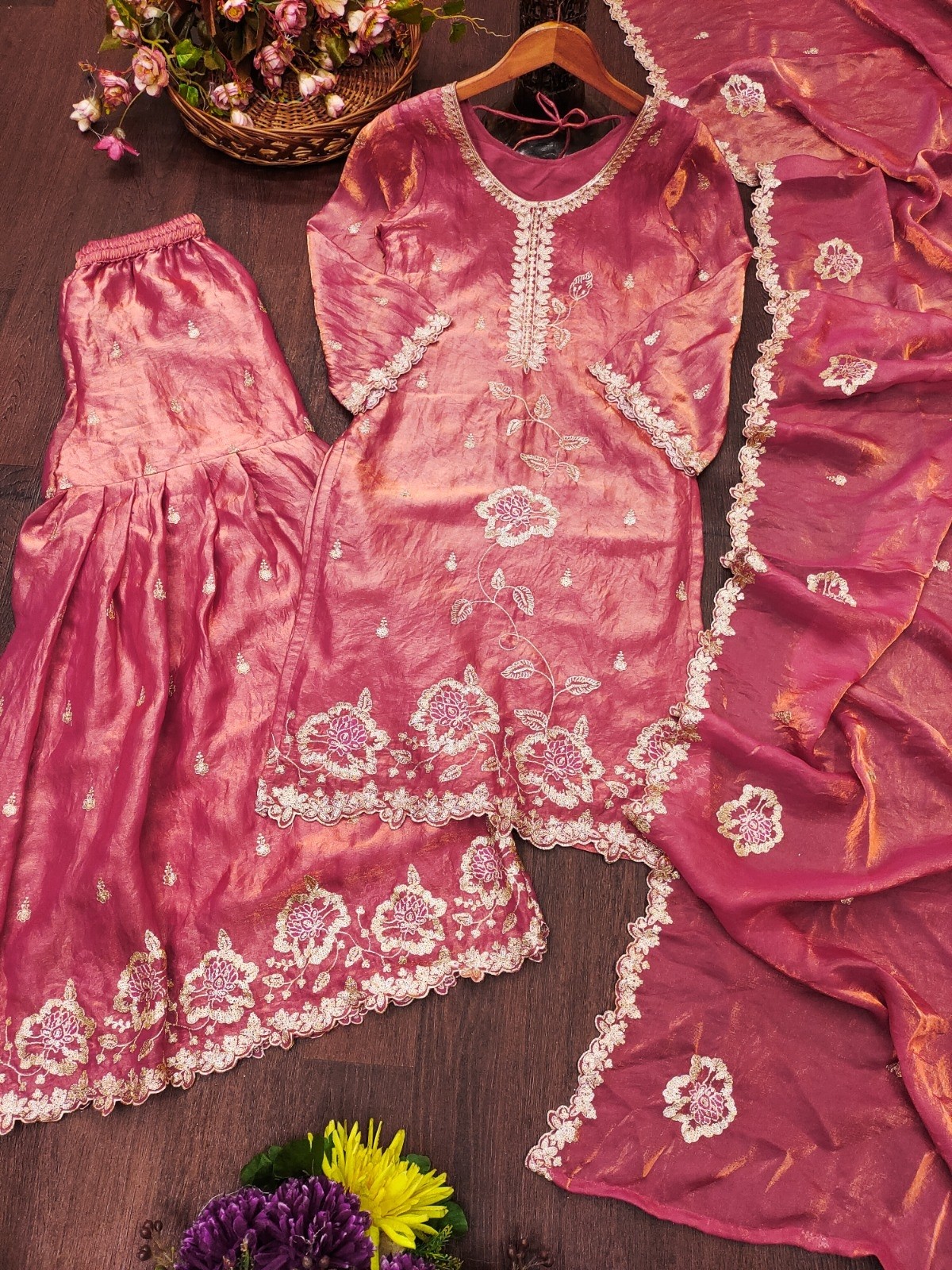 FE-153 | Fendy Silk Sequence & Multi Embroidered Sharara Collection
