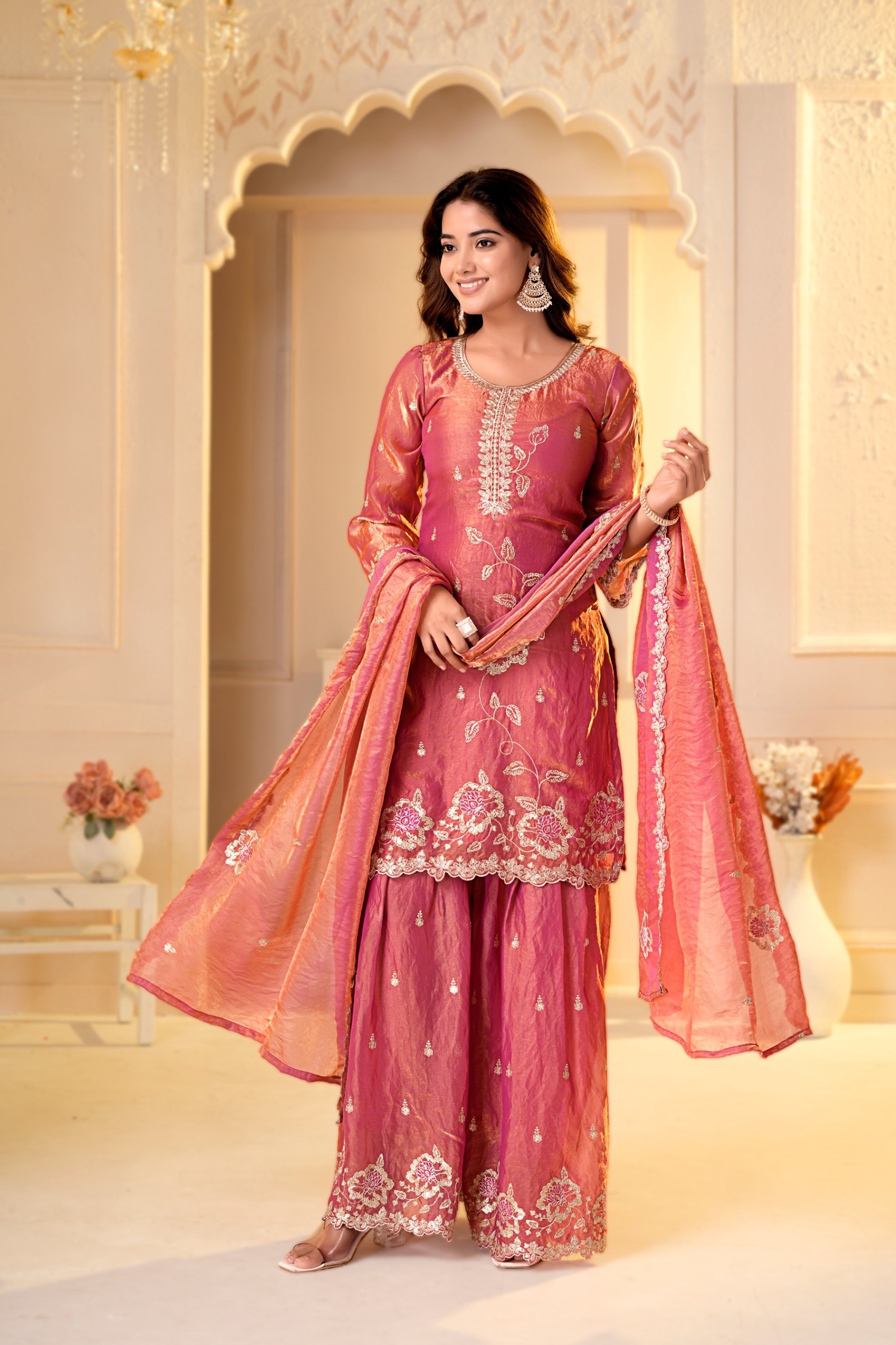 FE-153 | Fendy Silk Sequence & Multi Embroidered Sharara Collection
