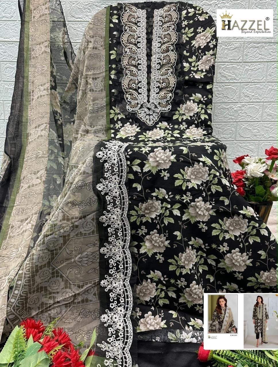 HAZZEL PRINTS | MARIA B 0391 | Luxury Lawn Collection