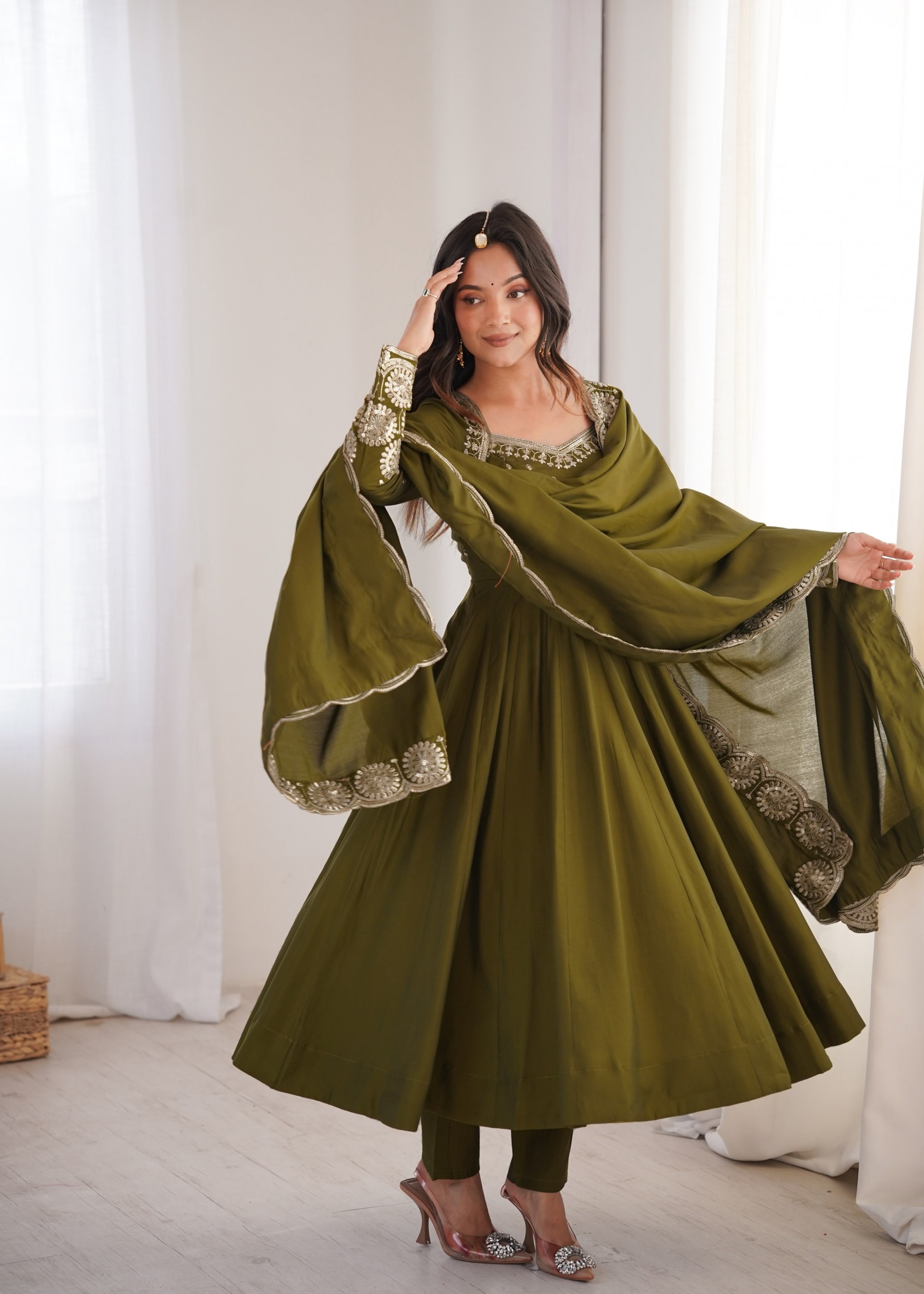 ZF-5026 | Designer Embroidered Anarkali Set